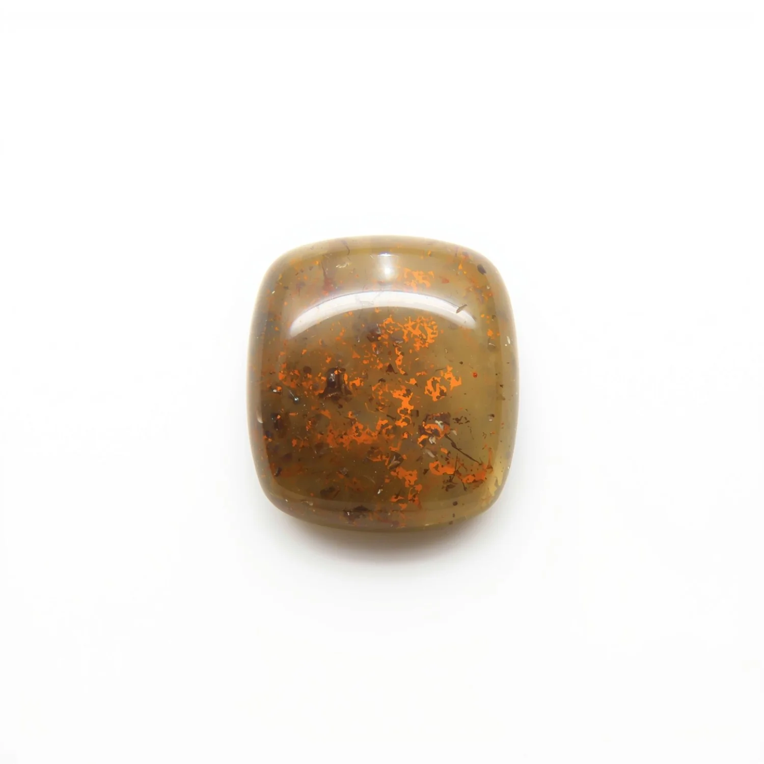 Sun Stone 1PC Tiny 6x6 MM Square Cabochon Blue Fiery semi Precious Semi Precious Gemstone - Image 2