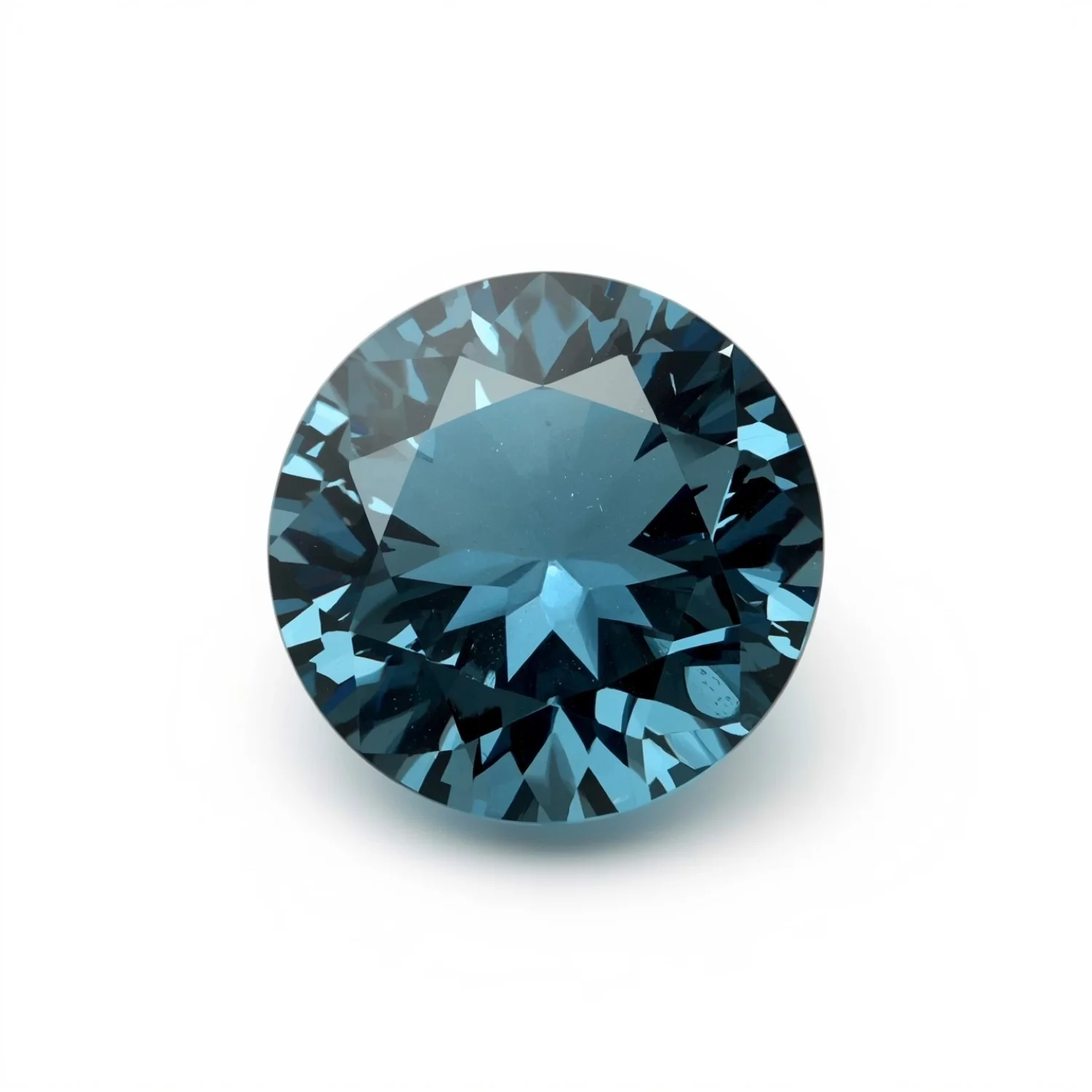Swiss Blue Topaz 1PC Chunky 13x13 MM Round Faceted Blue Natural Semi Precious Gems - Image 2