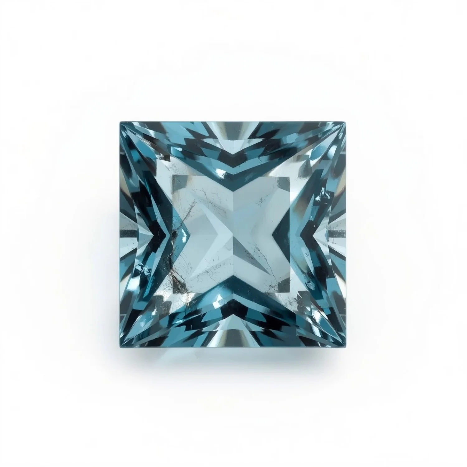 Swiss Blue Topaz 1PC Chunky 15x15 MM Square Faceted Blue Superior Semi Precious Loose Gemstone - Image 2