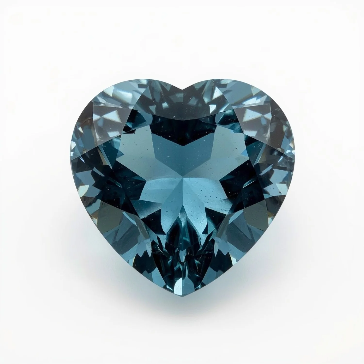 Swiss Blue Topaz 1PC Chunky 16x16 MM Heart Faceted Blue Pure Semi Precious Loose Gemstones - Image 2