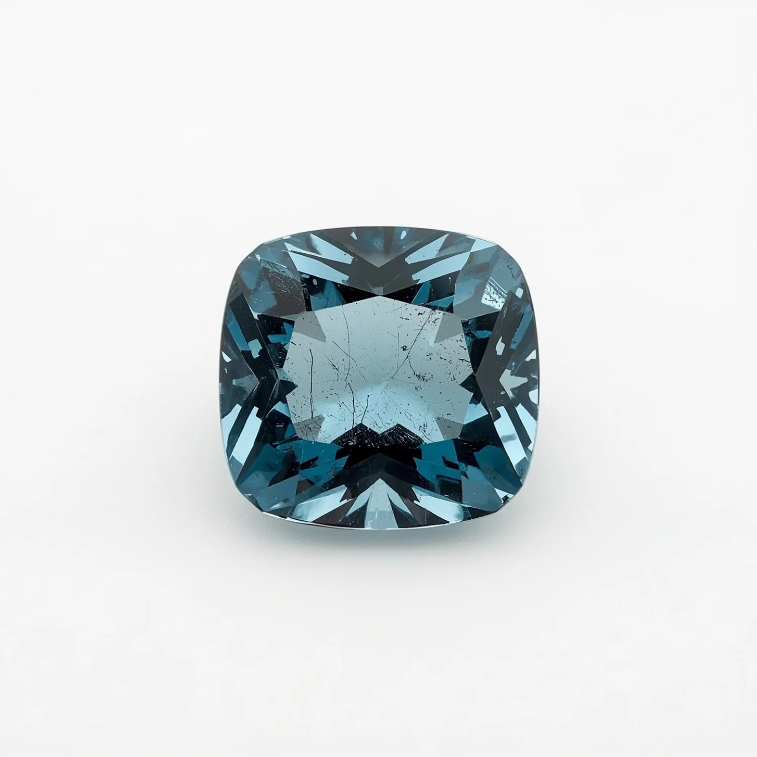 Swiss Blue Topaz 1PC Medium 9x9 MM Cushion Faceted Blue Lustrous Semi Precious Gems - Image 2