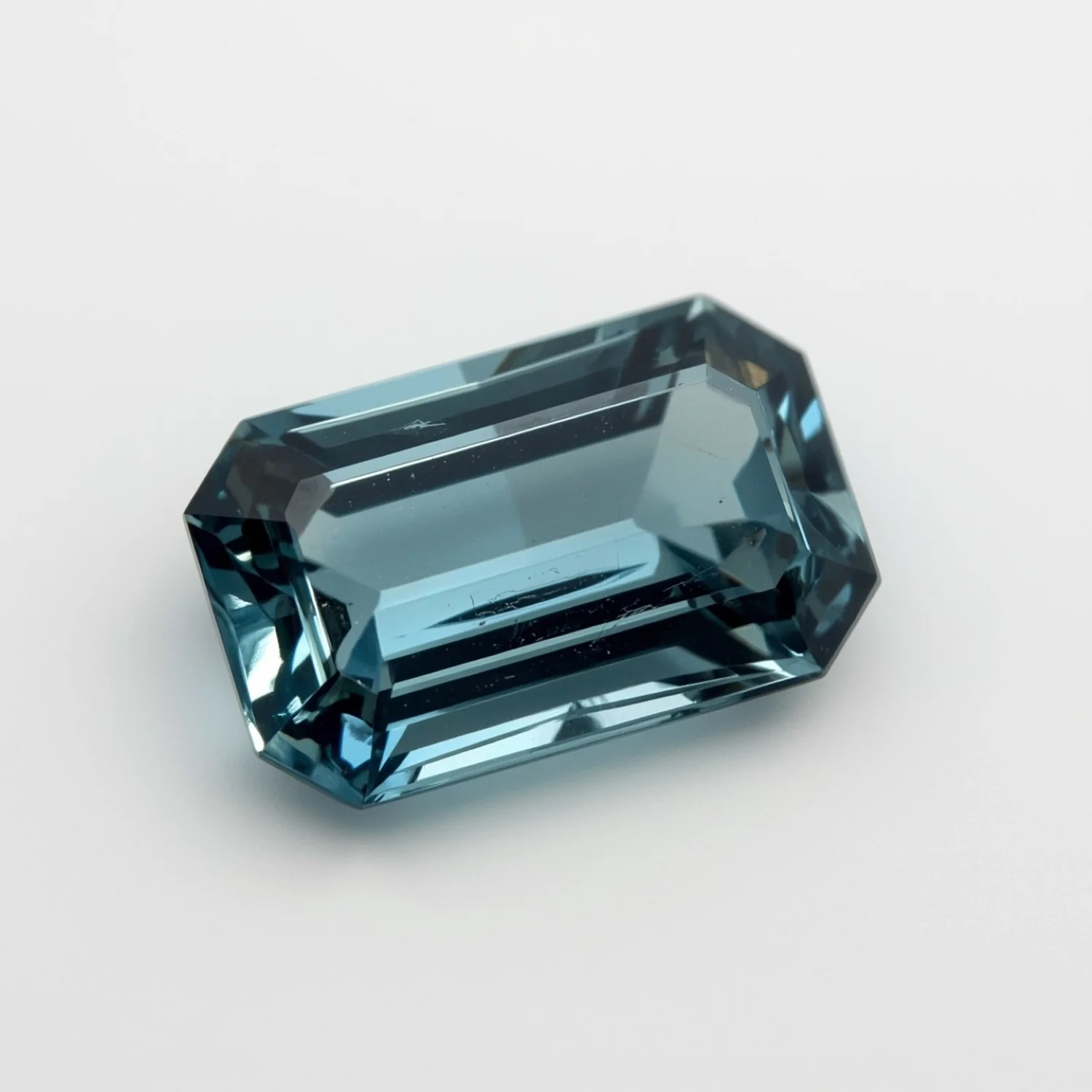Swiss Blue Topaz 1PC Small 6x8 MM Emerald Faceted Blue Lustrous Semi Precious Loose Gemstone - Image 2