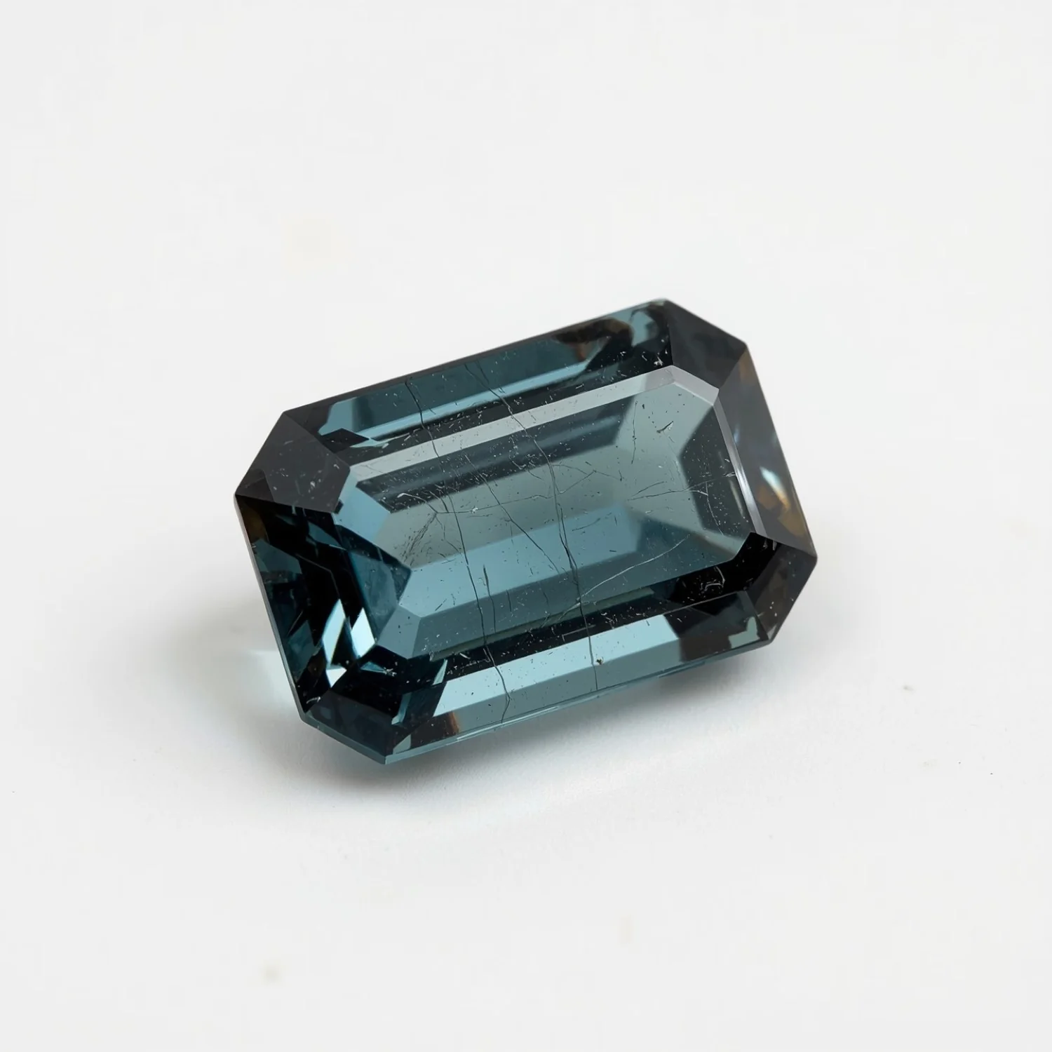 Swiss Blue Topaz 1PC Small 6x9 MM Emerald Faceted Blue Shine Semi Precious Loose Gemstones - Image 2