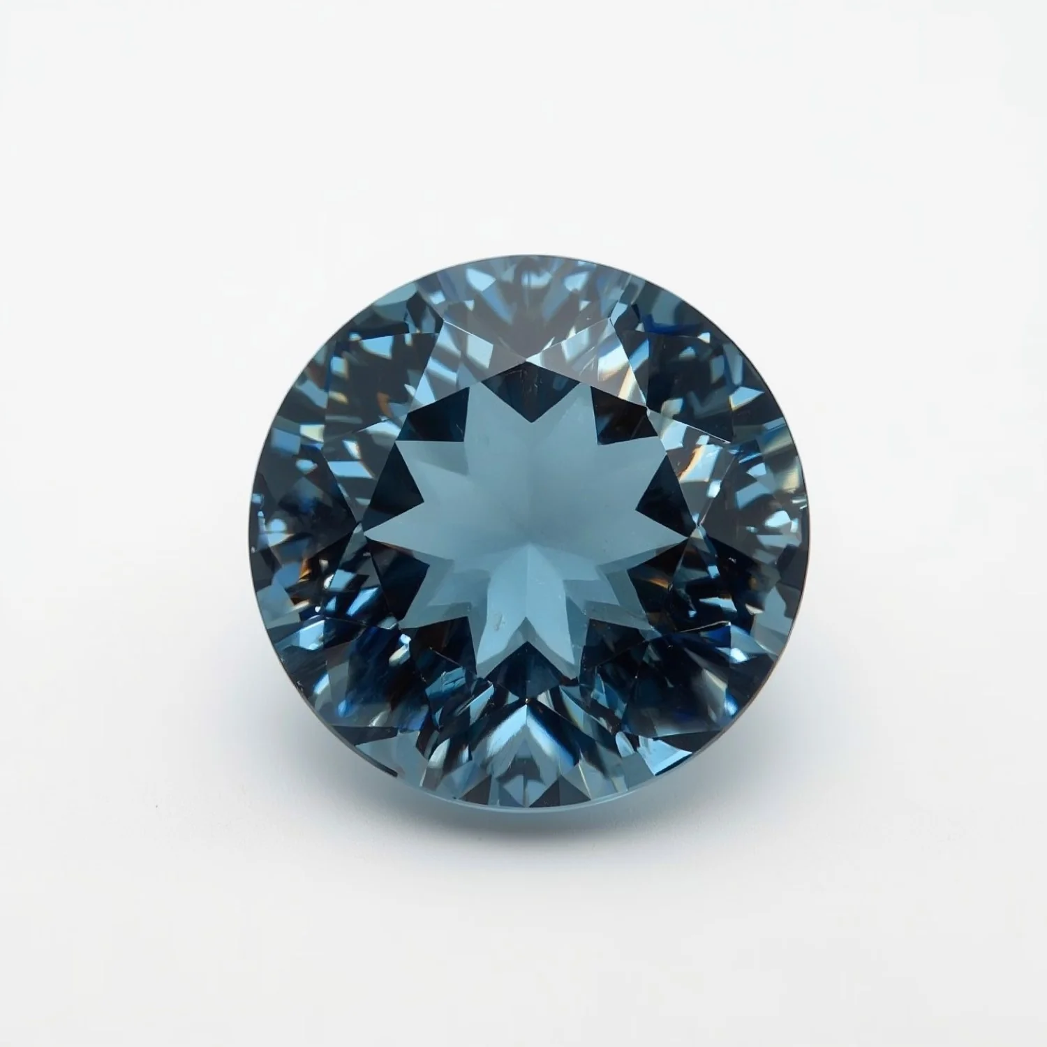 Swiss Blue Topaz 1PC Small 7x7 MM Round Faceted Blue Splendid Semi Precious Loose Gemstone - Image 2