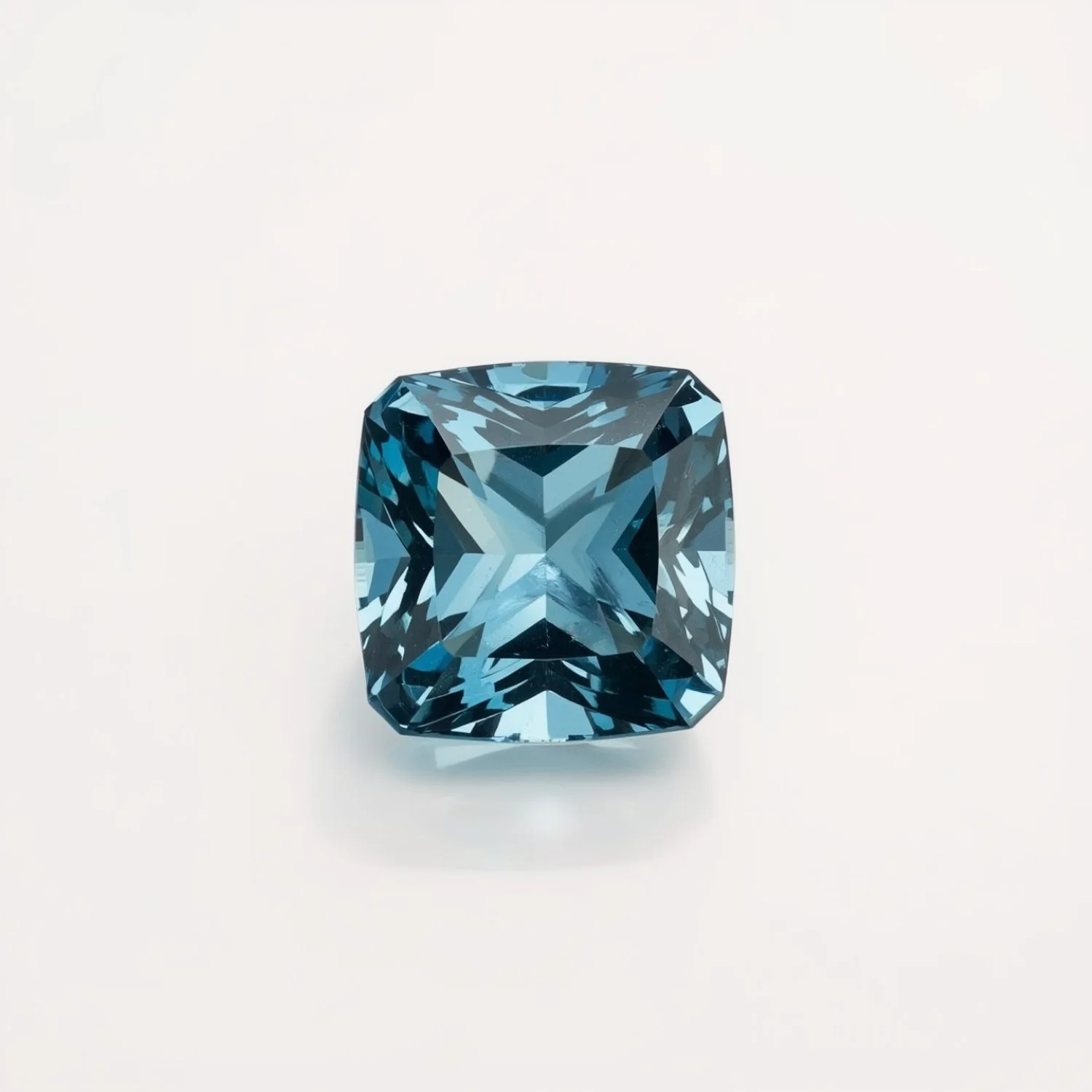 Swiss Blue Topaz 1PC Small 8x8 MM Square Faceted Blue Luster Semi Precious Loose Gemstones - Image 2