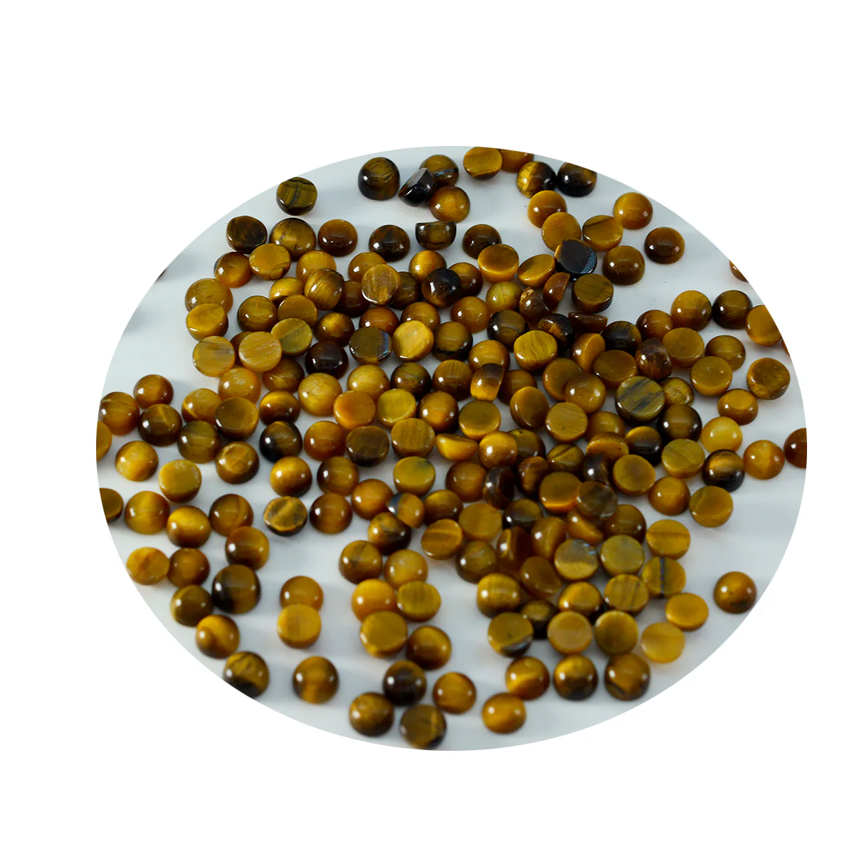 Tiger Eye 10PC Tiny 3x3 MM Round Cabochon Brown High-Quality semi Precious Precious Gemstone