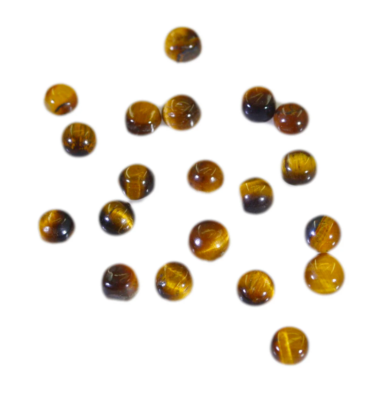 Tiger Eye 10PC Tiny 3x3 MM Round Cabochon Brown High-Quality semi Precious Precious Gemstone - Image 2