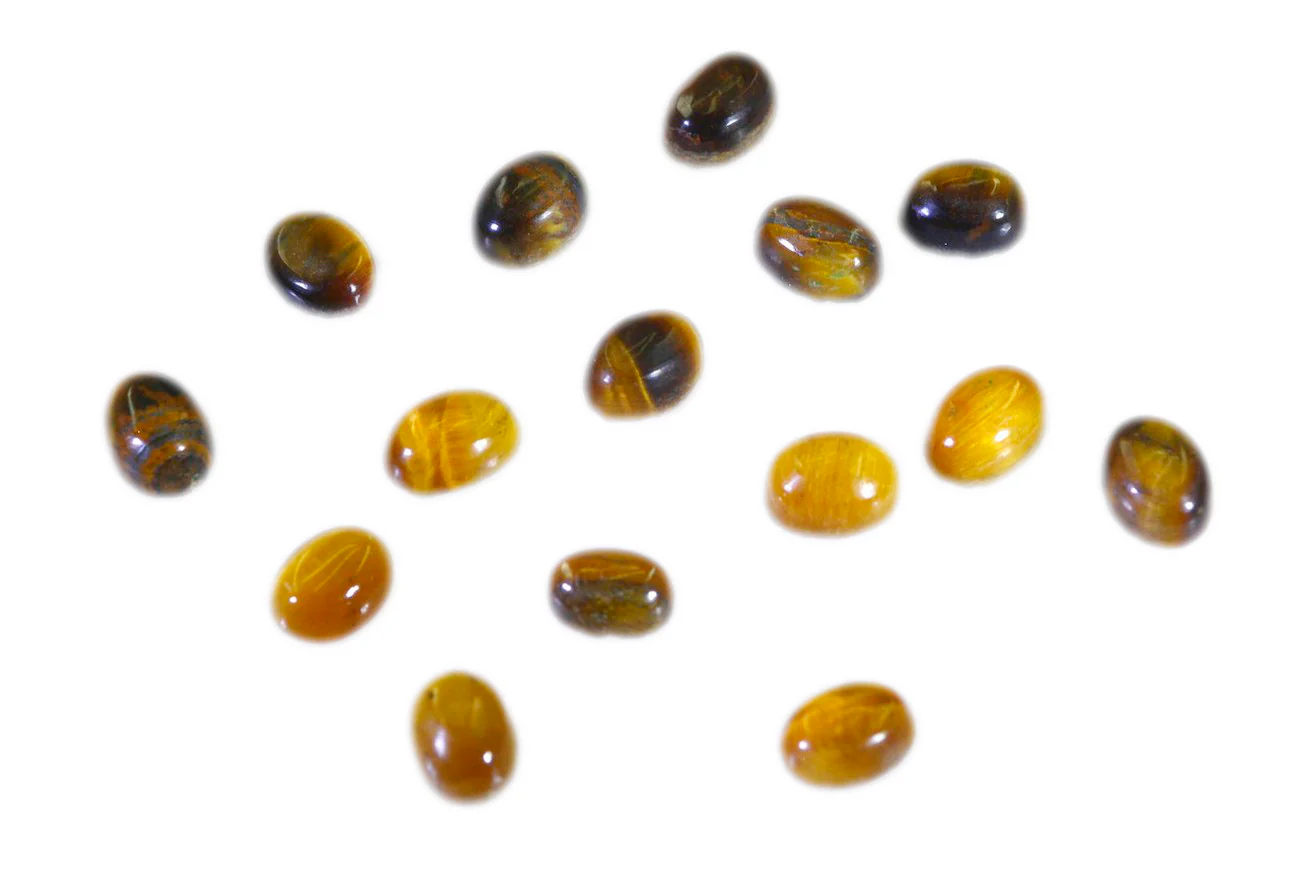 Tiger Eye 10PC Tiny 4x6 MM Oval Cabochon Brown Splendid semi Precious Gems - Image 2