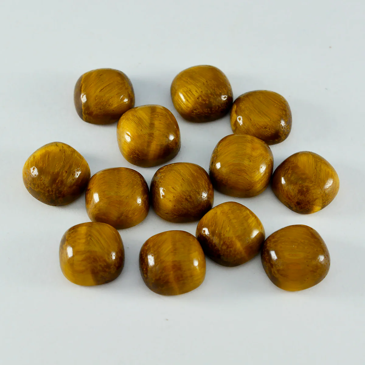 Tiger Eye 10PC Tiny 5x5 MM Cushion Cabochon Brown Polished semi Precious Loose Gems