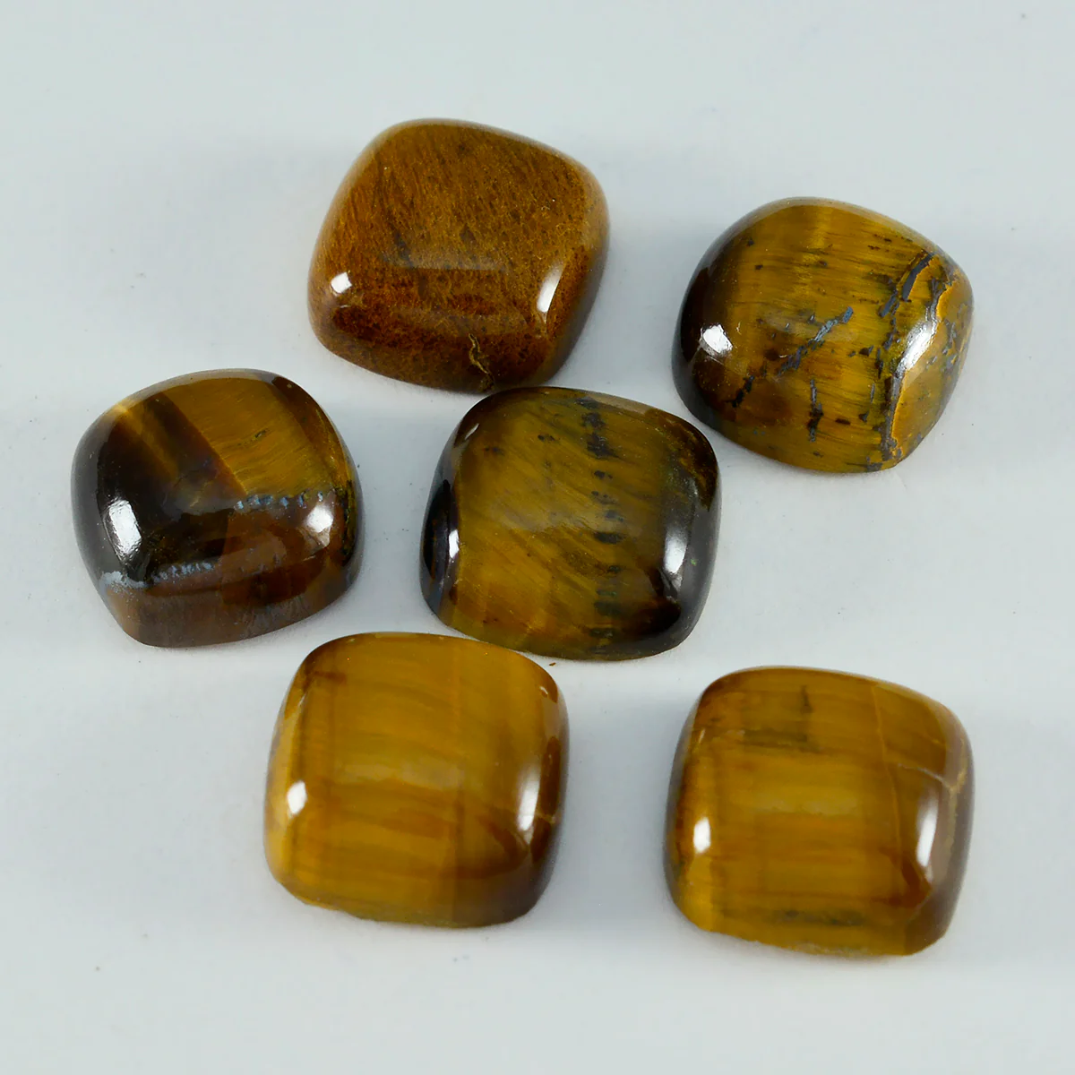 Tiger Eye 1PC Large 11x11 MM Cushion Cabochon Brown High-Quality semi Precious Loose Gems - Image 3