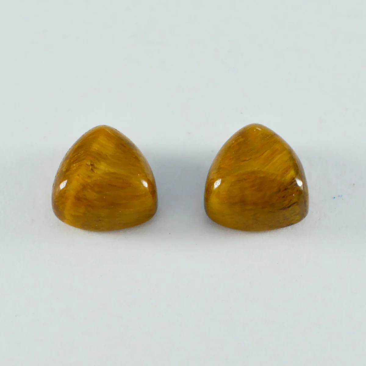 Tiger Eye 1PC Large 11x11 MM Triangle Cabochon Brown High-Quality semi Precious Loose Gemstones