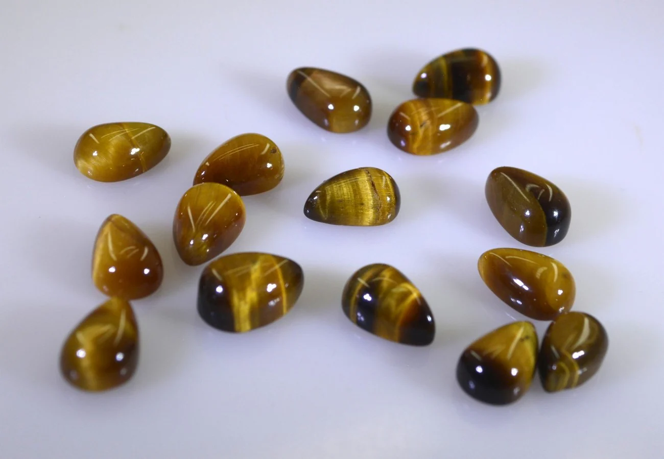 Tiger Eye 1PC Medium 8x10 MM Pear Cabochon Brown Brilliant semi Precious Precious Gemstone - Image 2