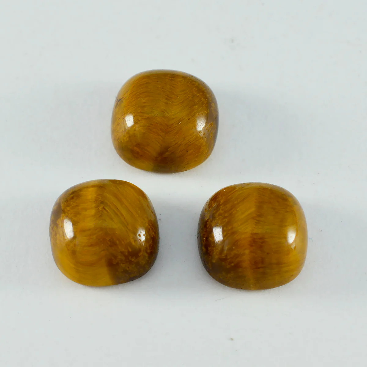 Tiger Eye 1PC Medium 9x9 MM Cushion Cabochon Brown Shine semi Precious Precious Gemstone