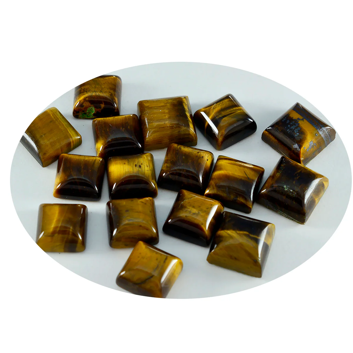 Tiger Eye 1PC Medium 9x9 MM Square Cabochon Brown Superior semi Precious Semi Precious Gemstone - Image 2