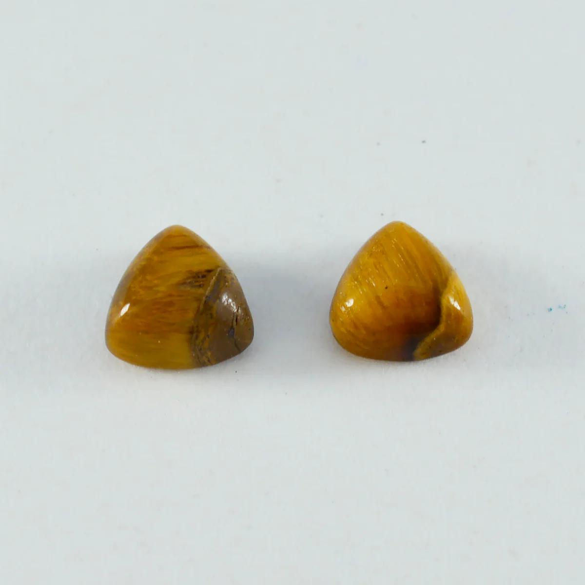 Tiger Eye 1PC Medium 9x9 MM Triangle Cabochon Brown Shine semi Precious Loose Gems