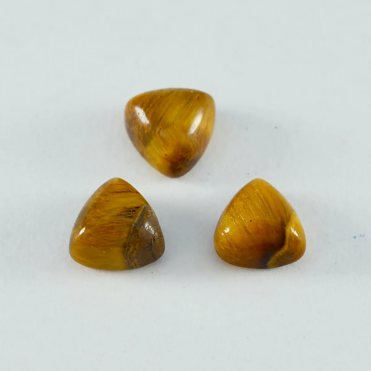 Tiger Eye 1PC Medium 9x9 MM Triangle Cabochon Brown Shine semi Precious Loose Gems - Image 4