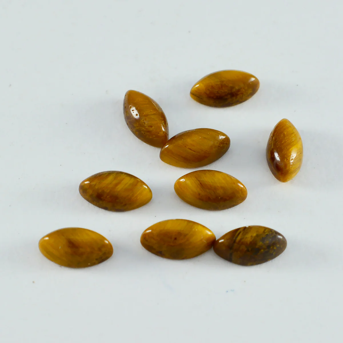 Tiger Eye 1PC Small 5x10 MM Marquise Cabochon Brown Pure semi Precious Loose Gemstones - Image 3