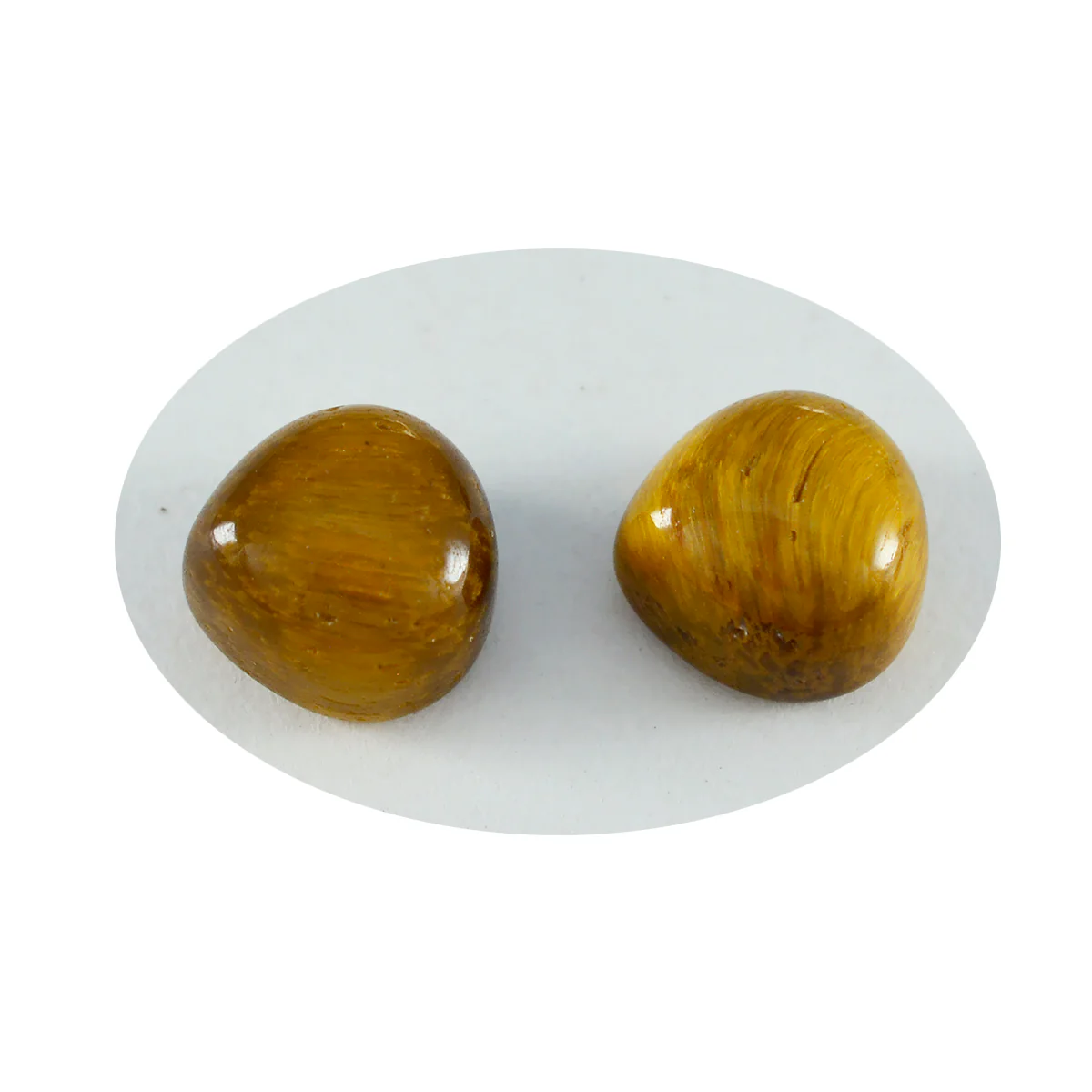 Tiger Eye 1PC Small 8x8 MM Heart Cabochon Brown Brilliant semi Precious Precious Gemstone - Image 2