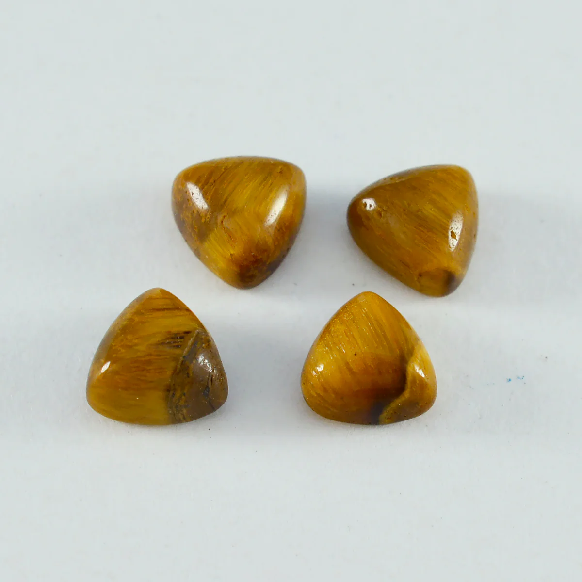 Tiger Eye 1PC Small 8x8 MM Triangle Cabochon Brown Lustrous semi Precious Gems - Image 4