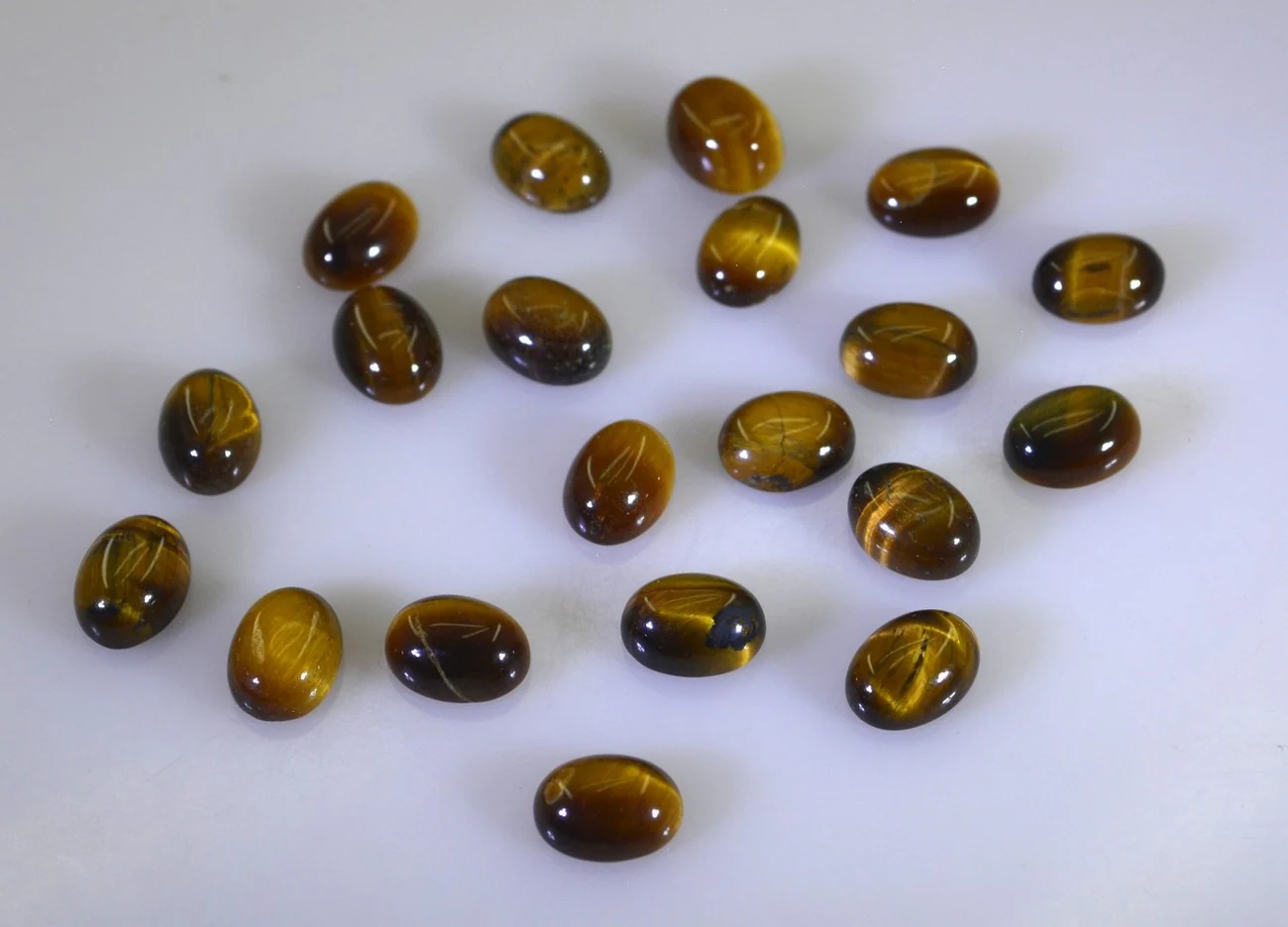 Tiger Eye 1PC Tiny 5x7 MM Oval Cabochon Brown Luster semi Precious Loose Gems - Image 3
