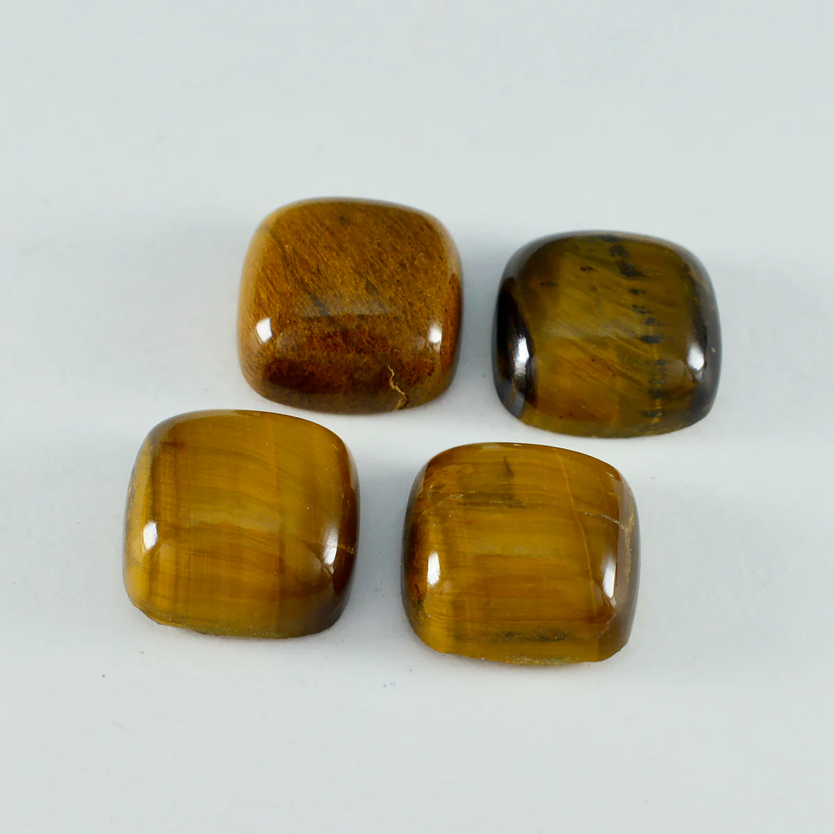 Tiger Eye 1PC Tiny 6x6 MM Cushion Cabochon Brown Splendid semi Precious Loose Gemstone