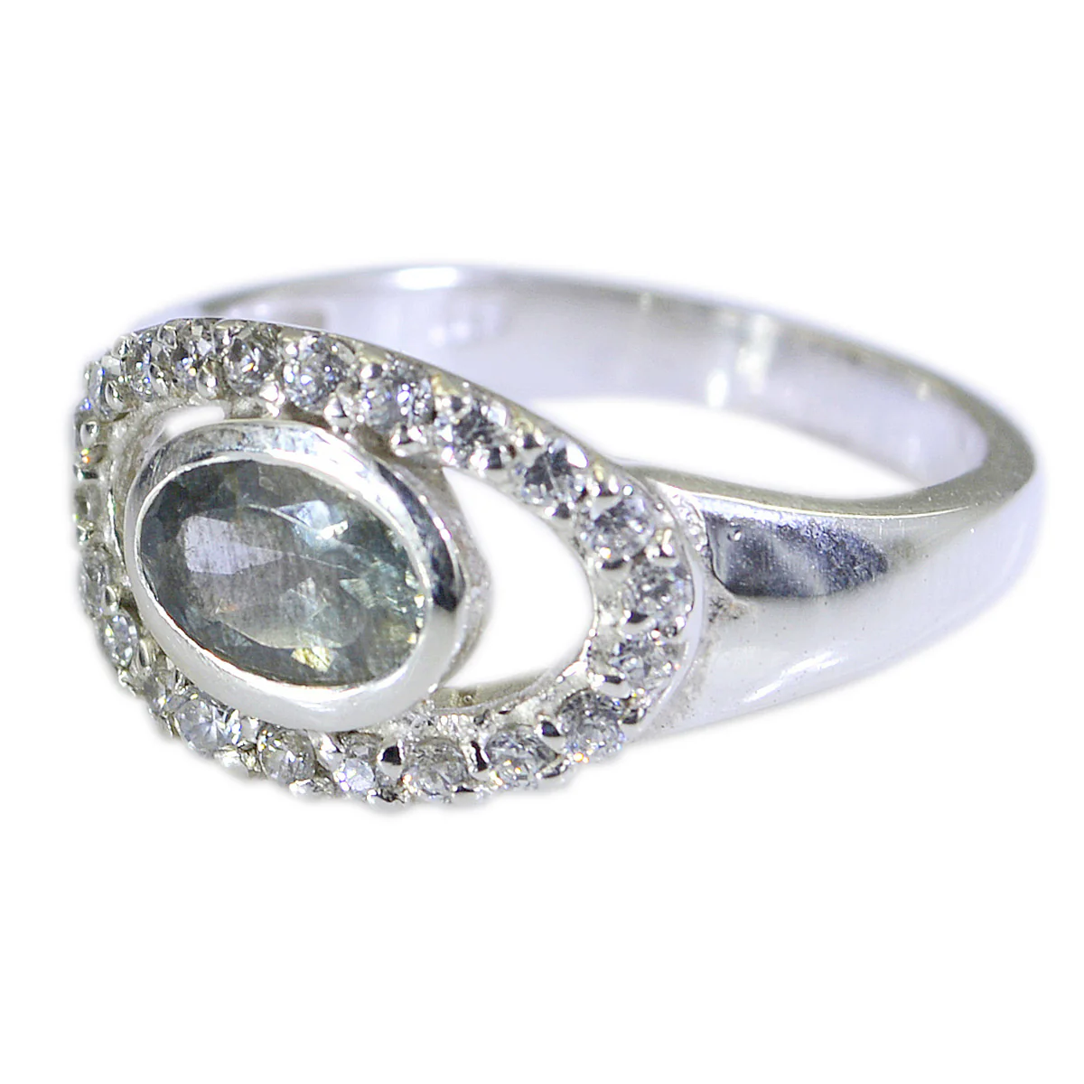 Tourmaline Halo American 92.5 Silver multicolor Gems Whisper-thin Romantic Ring Jewelry - Image 2