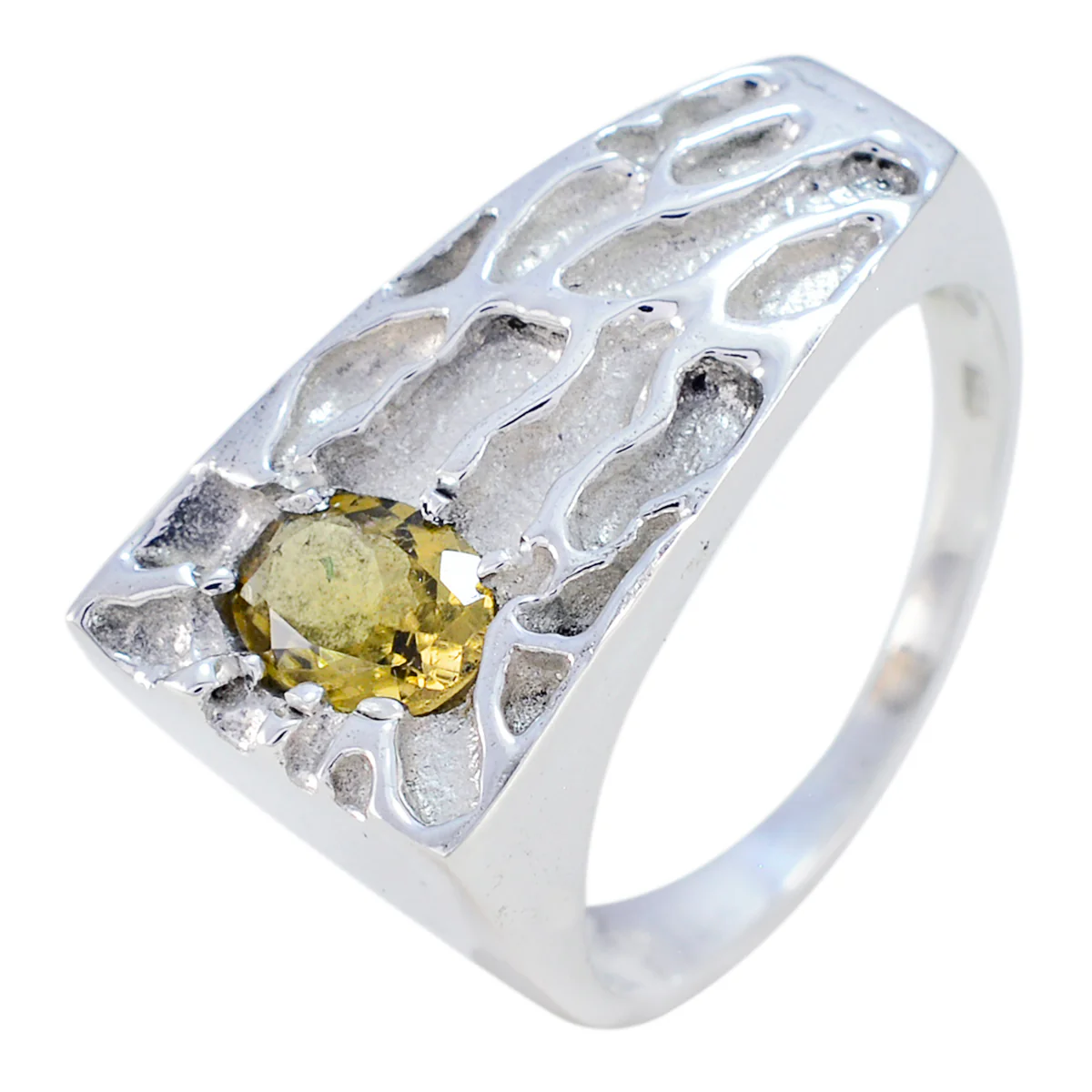 Tourmaline Solitaire Spanish Silver multicolor Gems Mid-weight Rope-Wire Ring Jewelry - Image 3