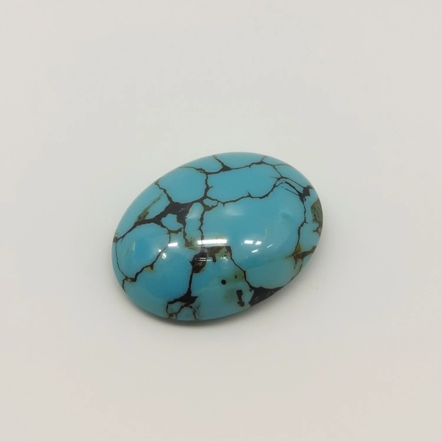 Turquoise 10PC Tiny 3x5 MM Oval Cabochon Blue Fiery semi Precious Semi Precious Gemstone - Image 2