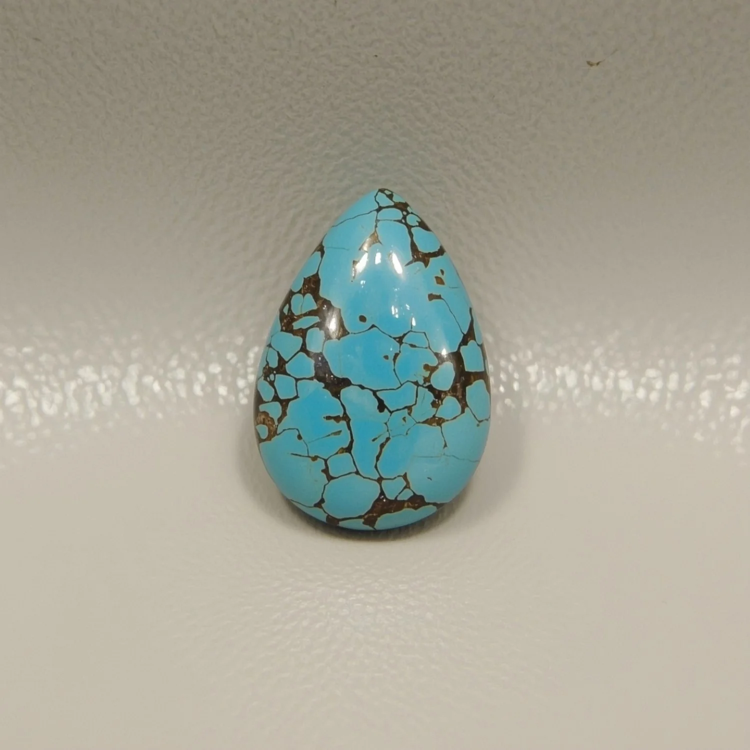 Turquoise 10PC Tiny 3x5 MM Pear Cabochon Blue Luster semi Precious Loose Gemstones - Image 2