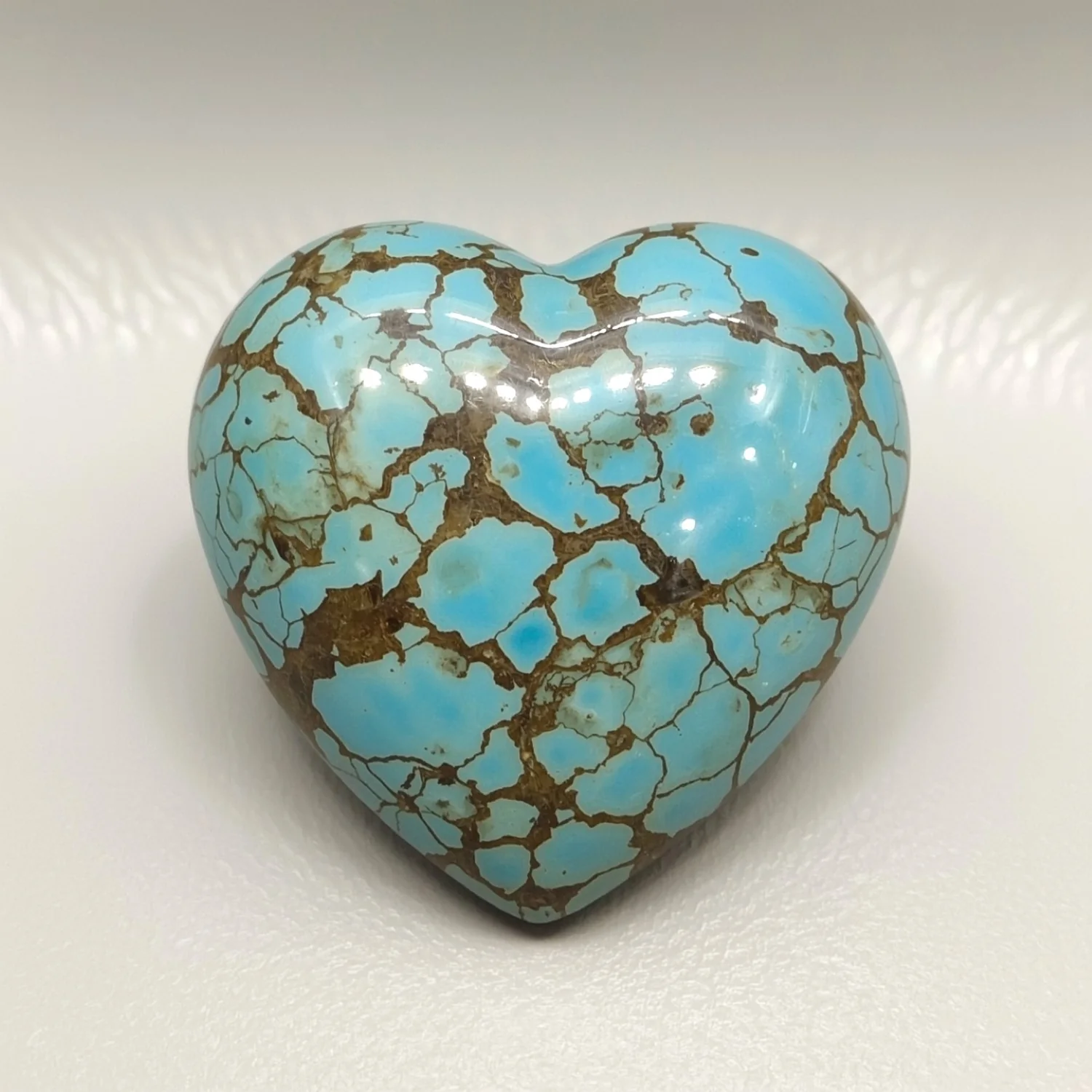 Turquoise 10PC Tiny 5x5 MM Heart Cabochon Blue Shine semi Precious Precious Gemstone - Image 2