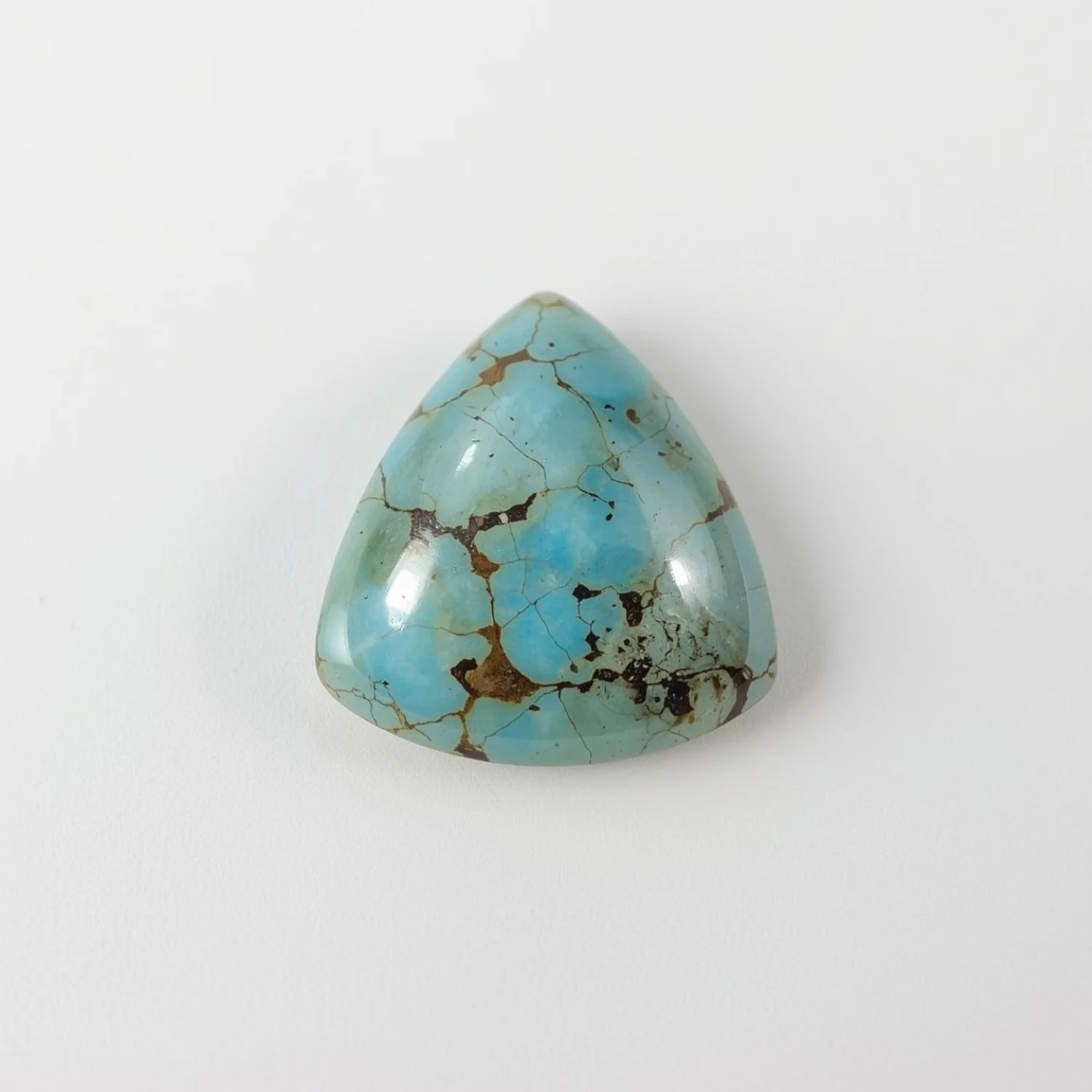Turquoise 1PC Medium 9x9 MM Triangle Cabochon Blue Sparkling semi Precious Semi Precious Gemstone - Image 2