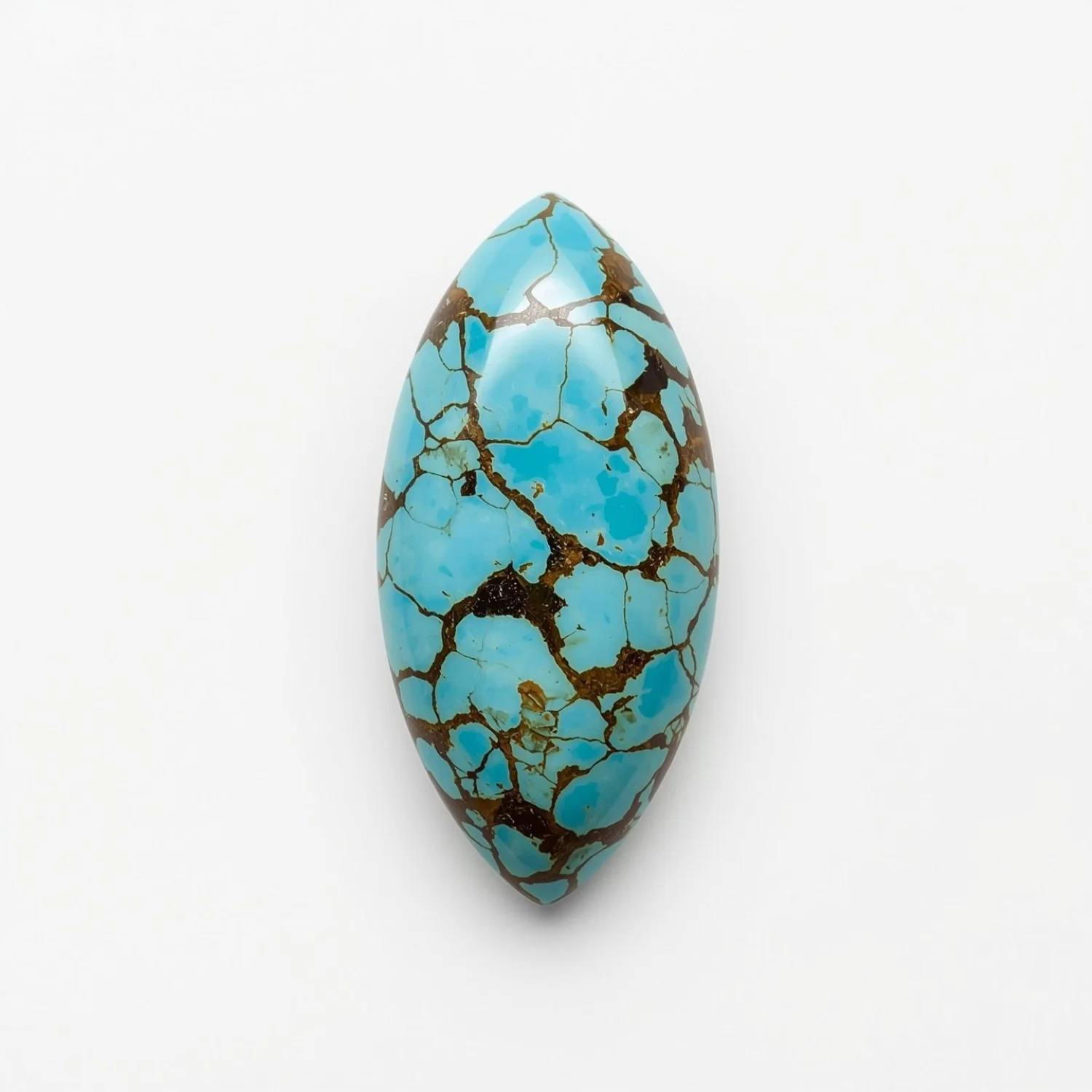 Turquoise 1PC Small 6x12 MM Marquise Cabochon Blue Lustrous semi Precious Semi Precious Gemstone