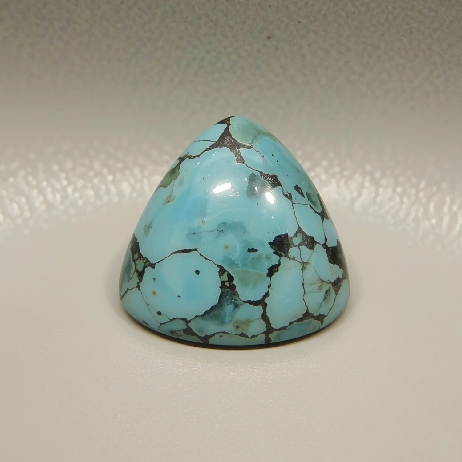 Turquoise 1PC Small 8x8 MM Triangle Cabochon Blue Brilliant semi Precious Loose Gemstones - Image 2