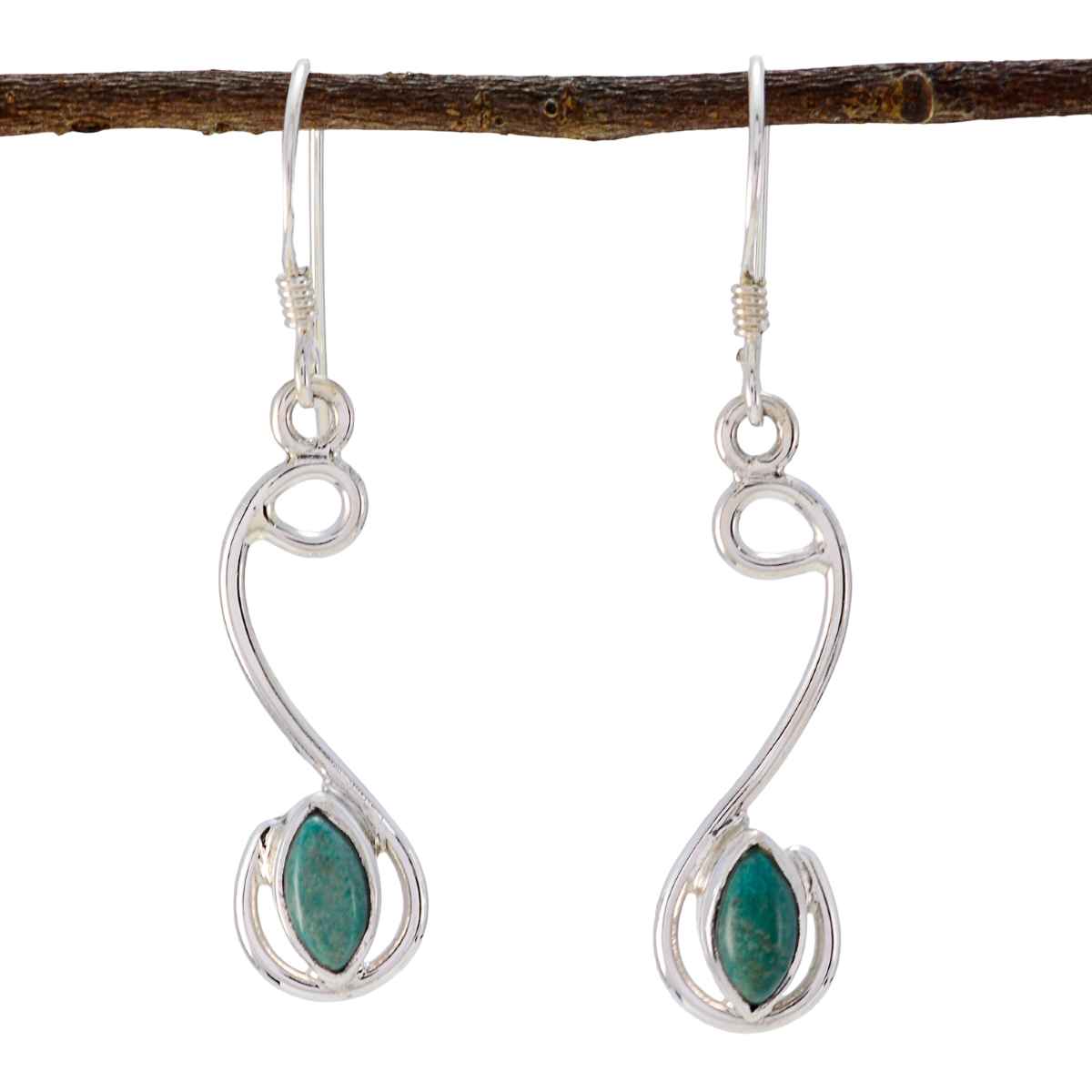 Turquoise Australian Milagros multiple Dangle Blue Sterling Silver Earring