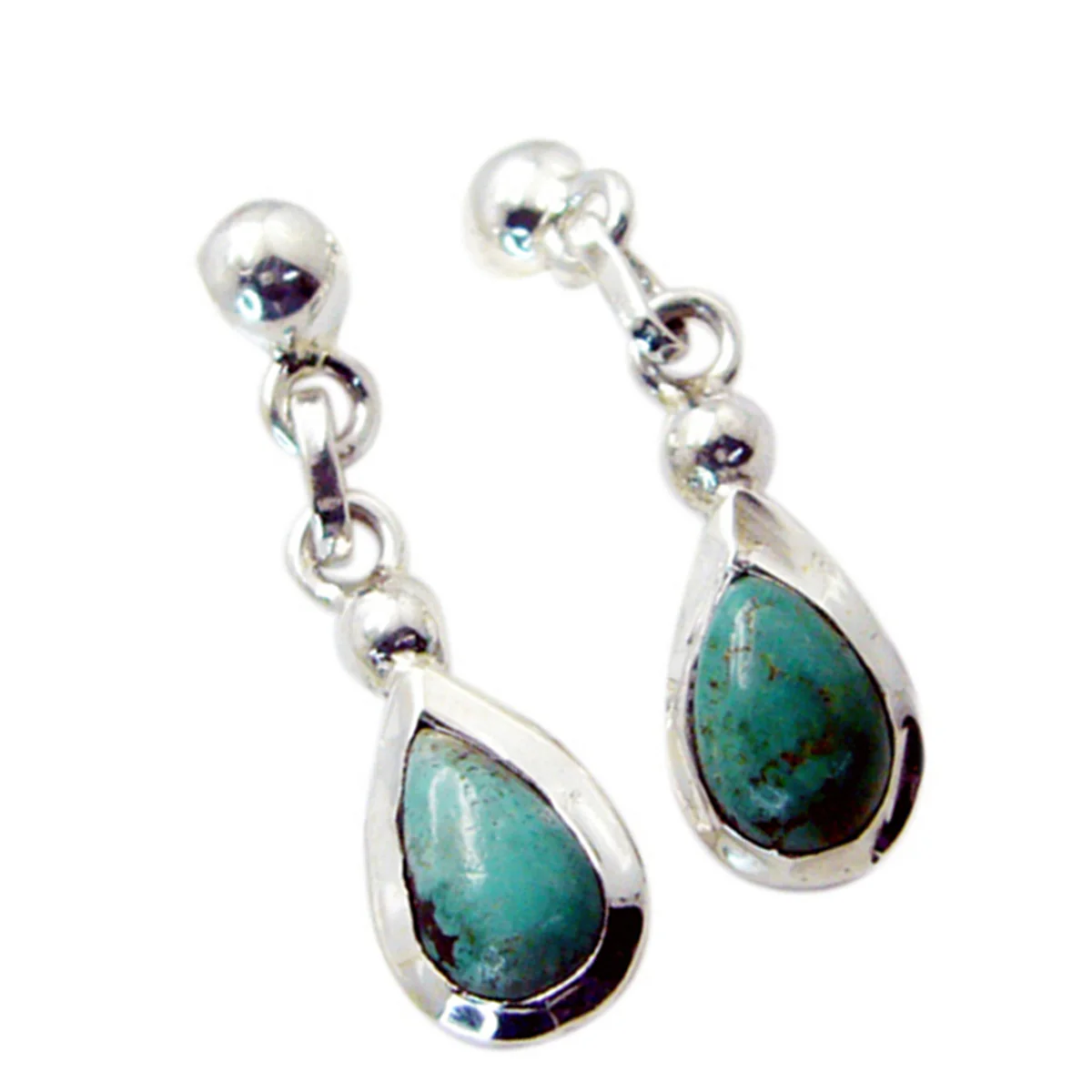 Turquoise Egyptian Hua multiple Stud Blue 925 Sterling Silver Earring - Image 2