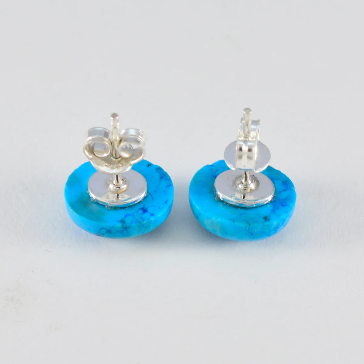 Turquoise Japanese Noelia multiple Stud Blue Silver Earring - Image 3