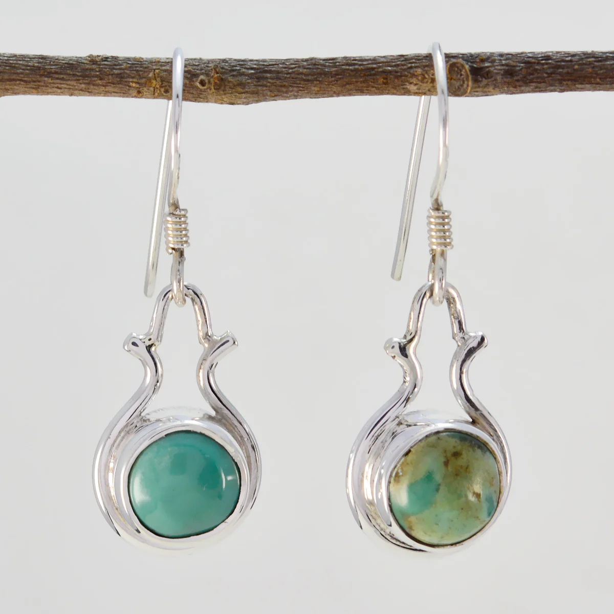 Turquoise Spanish Isabel multiple Dangle Blue 925 Silver Earring - Image 2