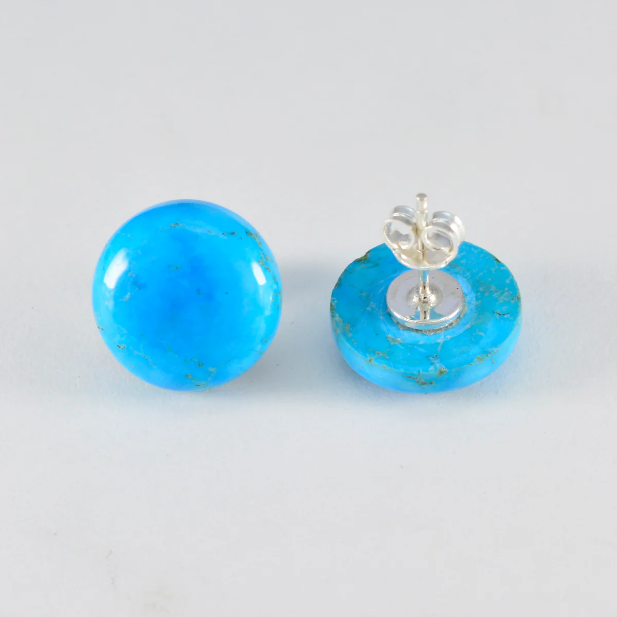 Turquoise Turkish Patricia multiple Stud Blue 925 Silver Earring - Image 2