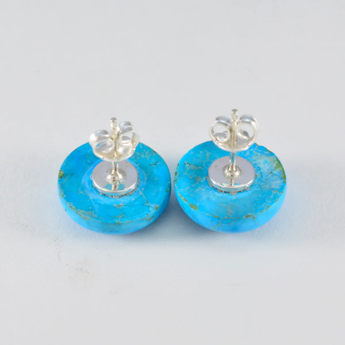Turquoise Turkish Patricia multiple Stud Blue 925 Silver Earring - Image 3