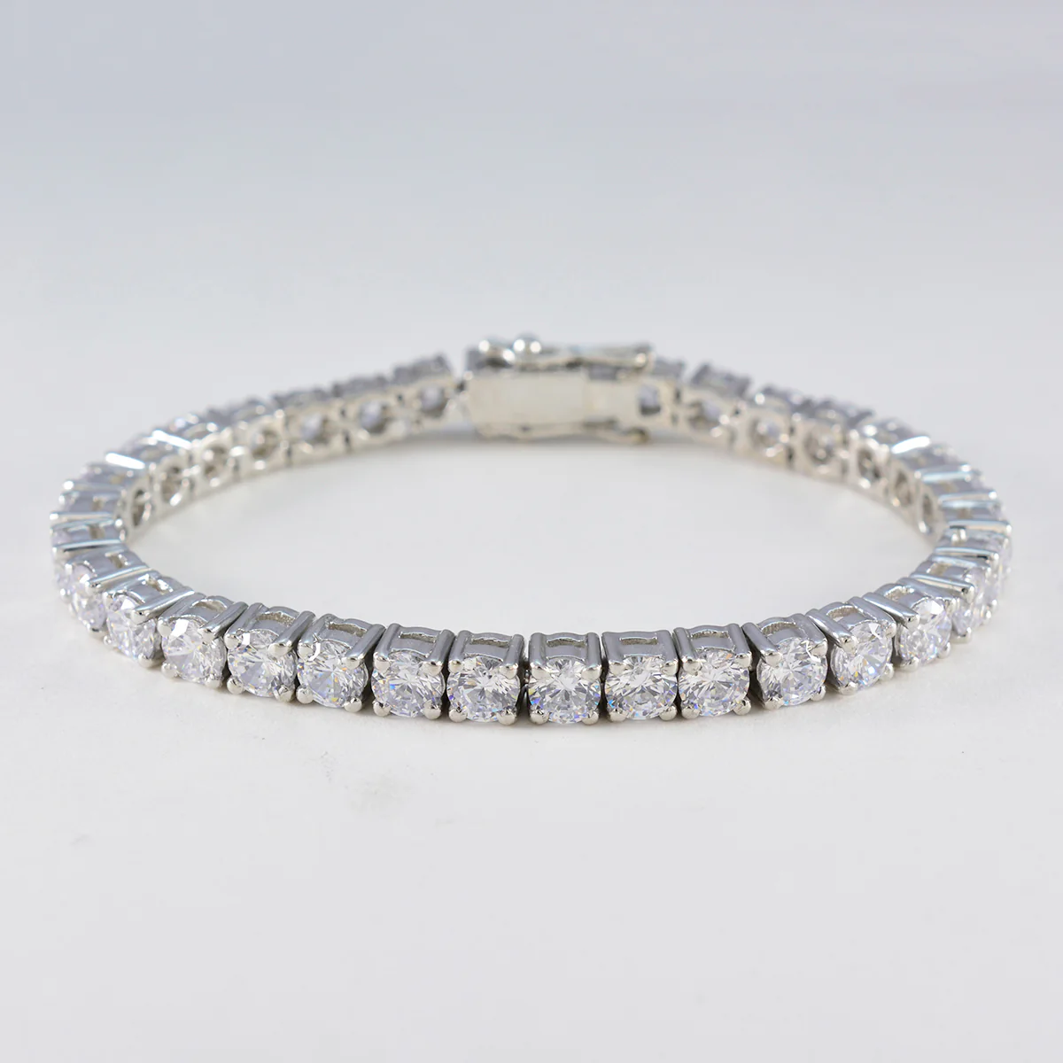 White CZ Fair Trade Day Versatile White Silver Tennis Bracelet - Image 2