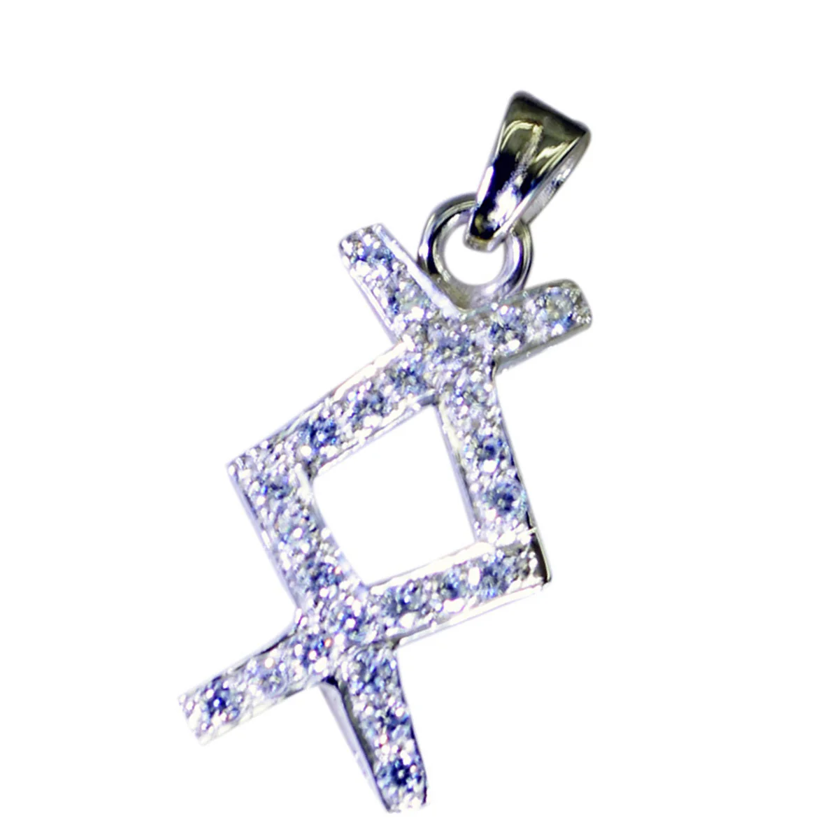 White CZ Featherlight Middle Eastern 925 Silver multiple Hazel wedding White Pendant Jewelry - Image 3