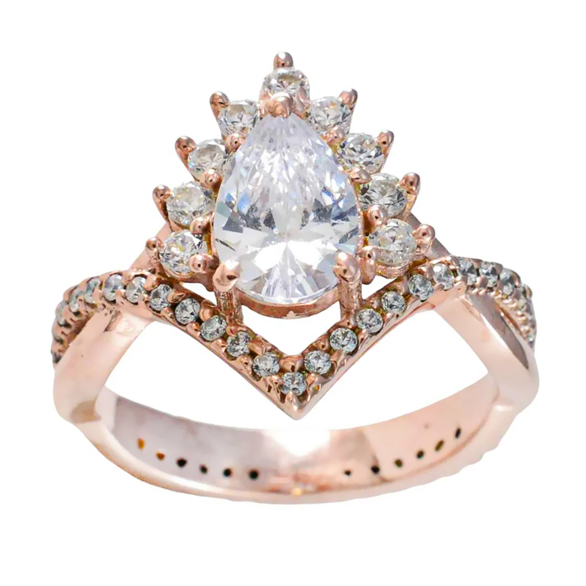 White CZ Halo Latin American Sterling Silver White Gemstone Whisper-thin wedding Ring Jewellery - Image 3