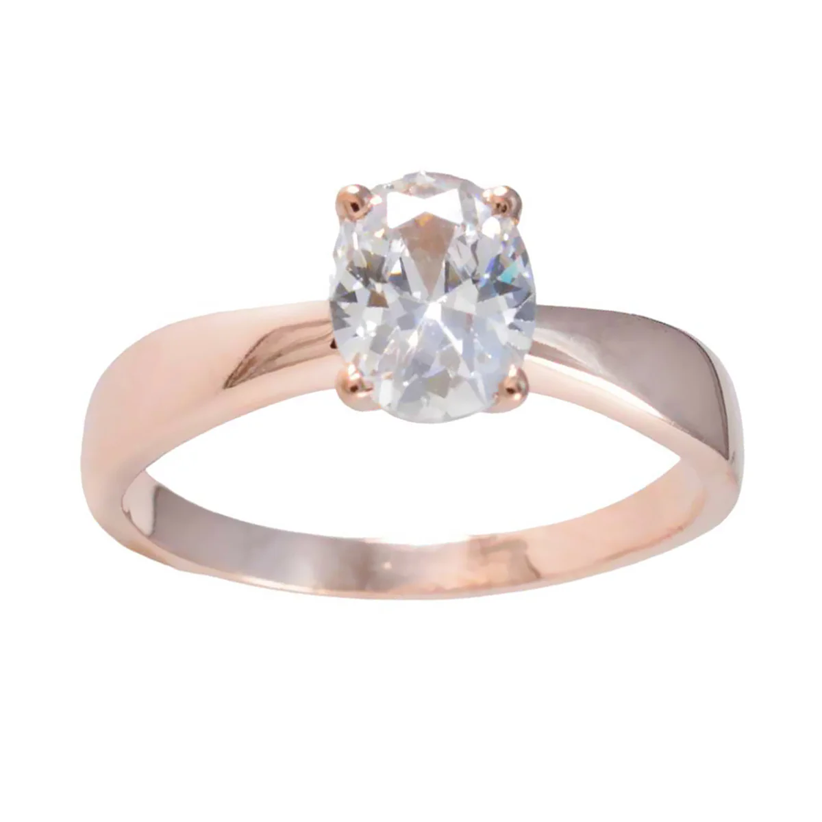 White CZ Solitaire Korean Silver White Gemstones Whisper-thin Trendy Ring Jewelry - Image 3