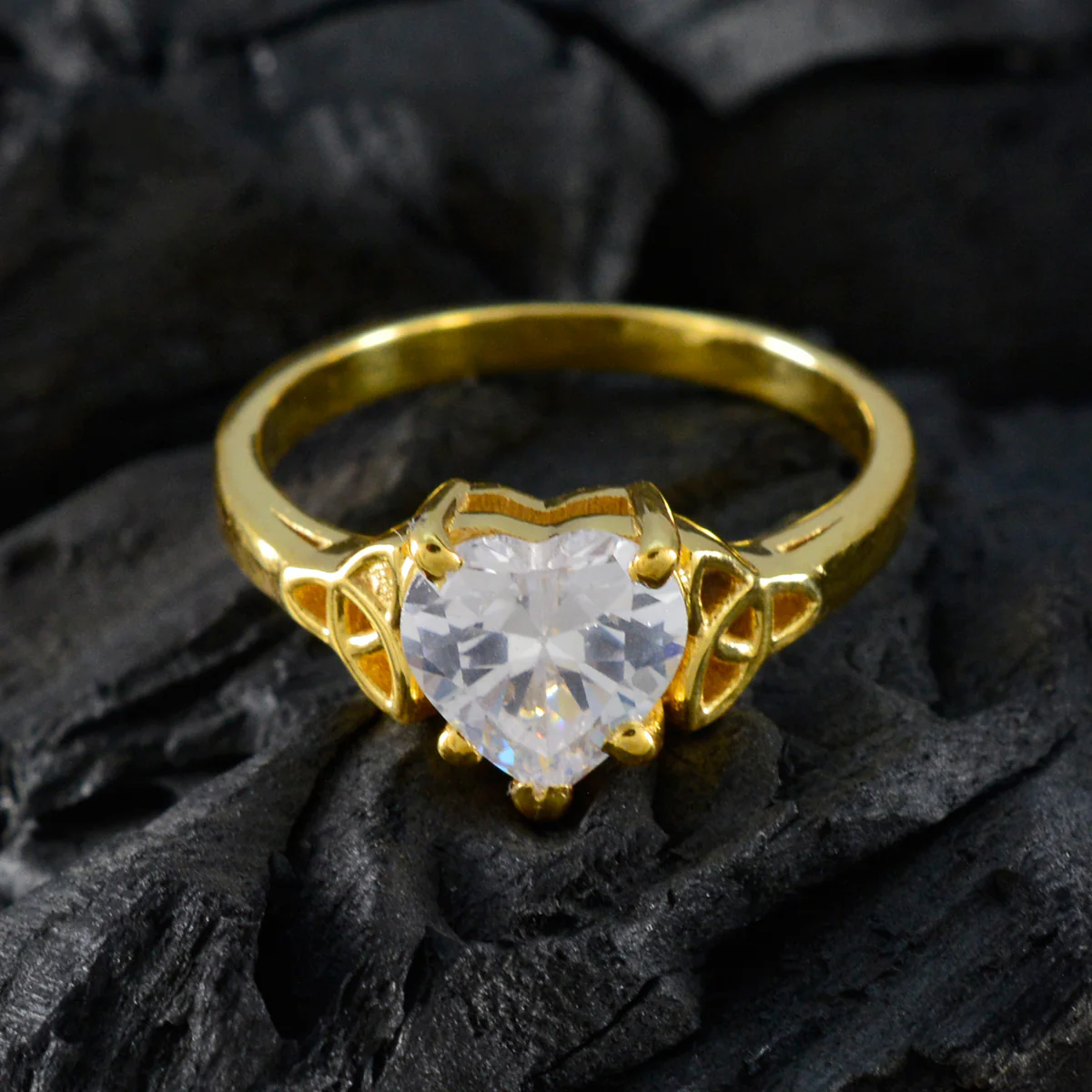 White CZ Solitaire Latin American 925 Sterling Silver White Gems Delicate Sophisticated Ring Jewelry - Image 4