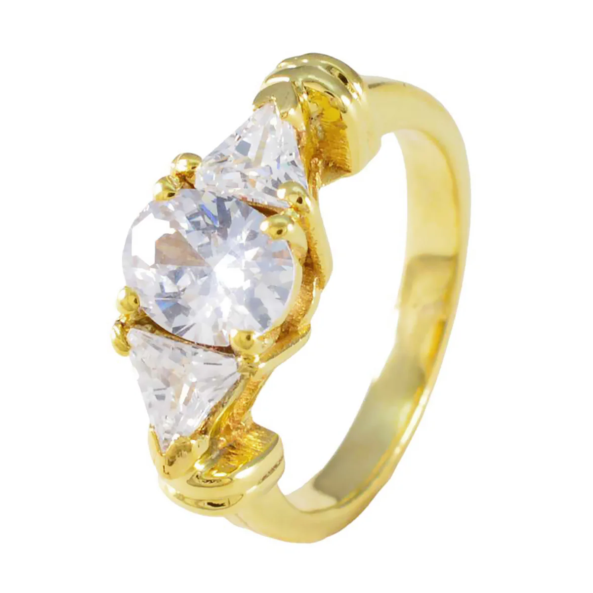 White CZ Trilogy Latin American 925 Sterling Silver White Gems Whisper-thin valentine Ring Jewellery - Image 2