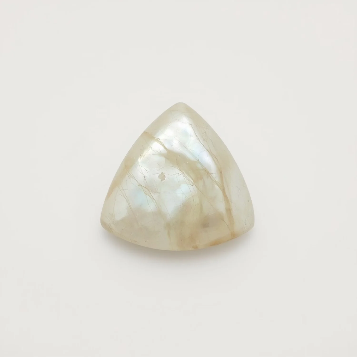 White Pearl 10PC Tiny 3x3 MM Triangle Cabochon White Luster Precious Loose Gems - Image 2