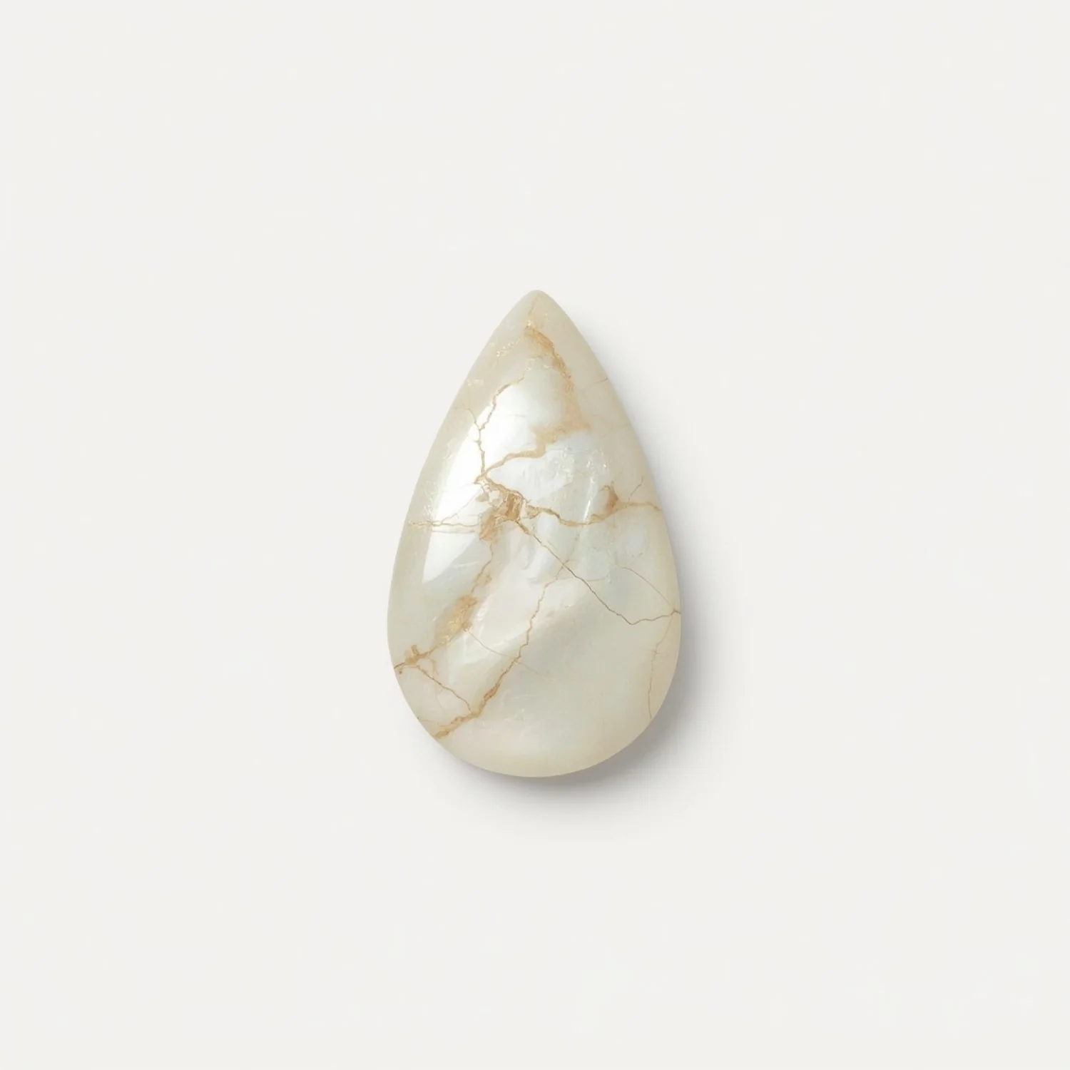 White Pearl 10PC Tiny 3x5 MM Pear Cabochon White Sparkling Precious Loose Gemstone - Image 2