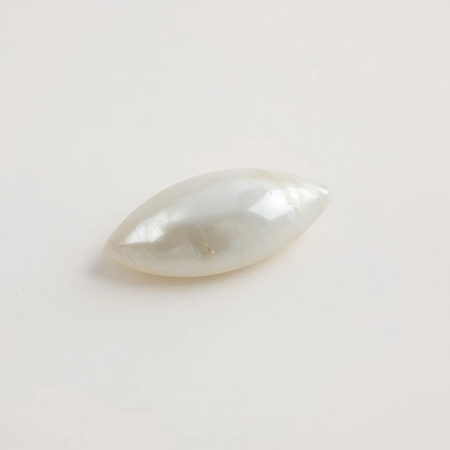 White Pearl 10PC Tiny 4x8 MM Marquise Cabochon White Natural Precious Loose Gemstone - Image 2