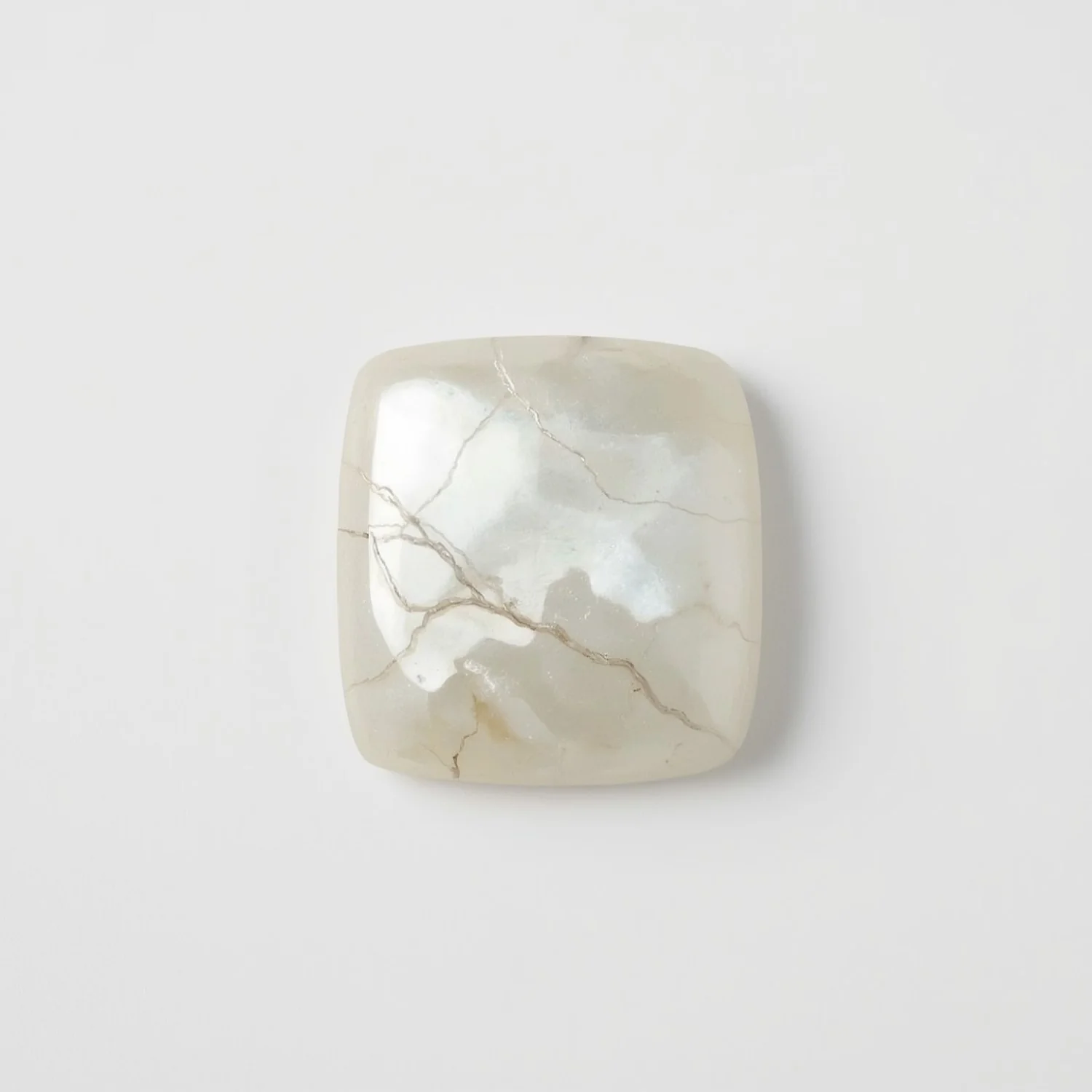 White Pearl 10PC Tiny 5x5 MM Square Cabochon White Superior Precious Gems