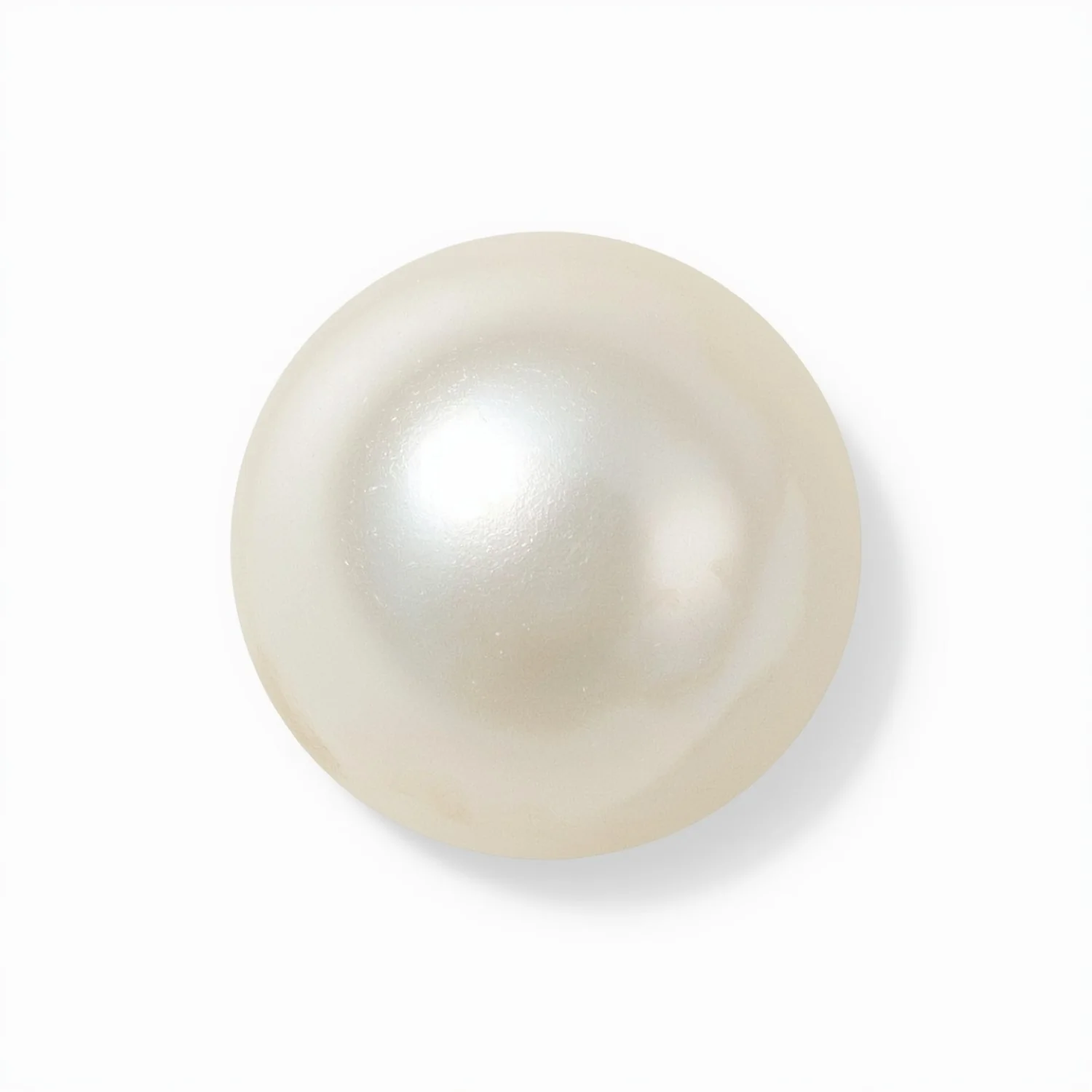 White Pearl 1PC Large 10x10 MM Round Cabochon White Lustrous Precious Gems